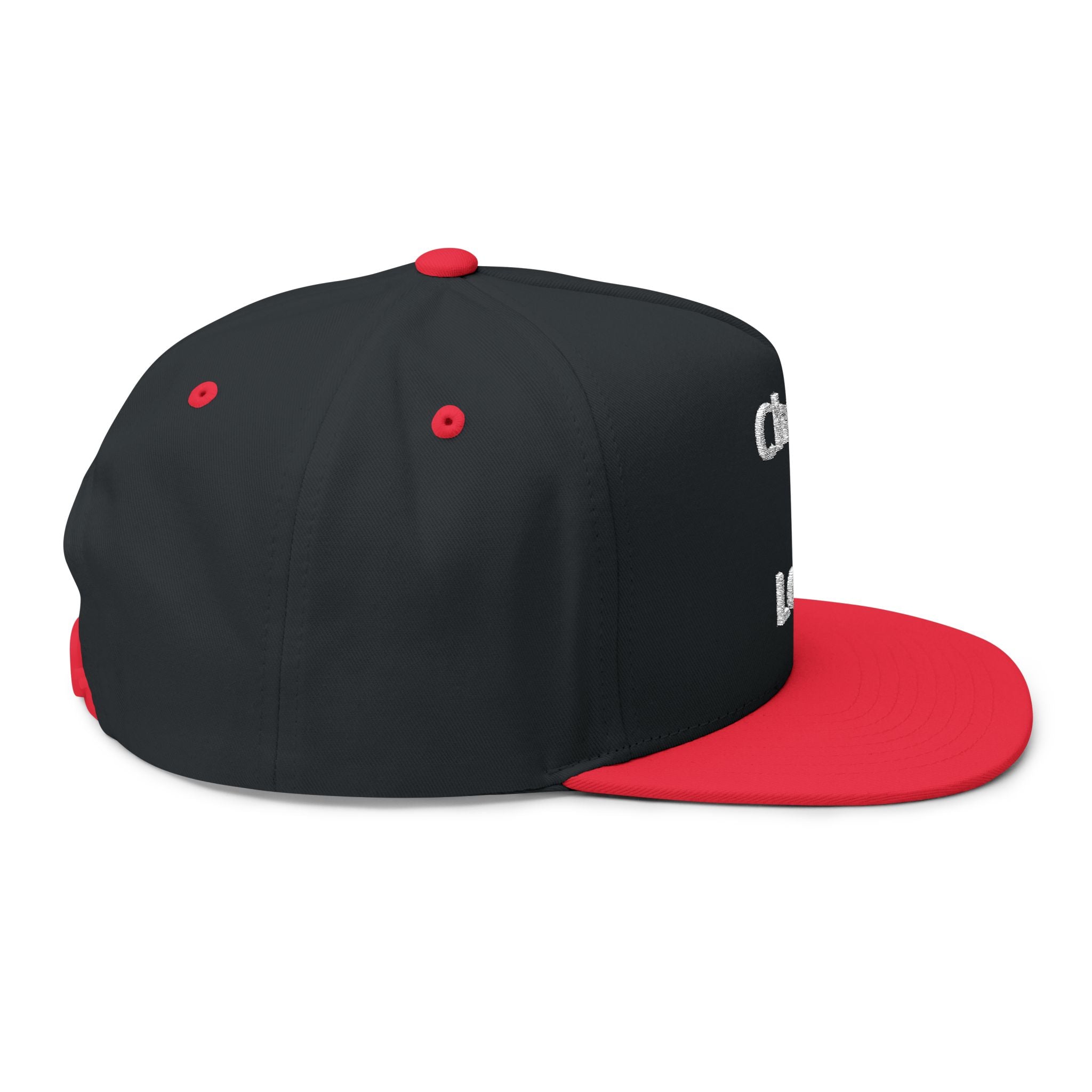 Chosen & Loved Embroidered Flat Bill Cap — White Snapback Hat