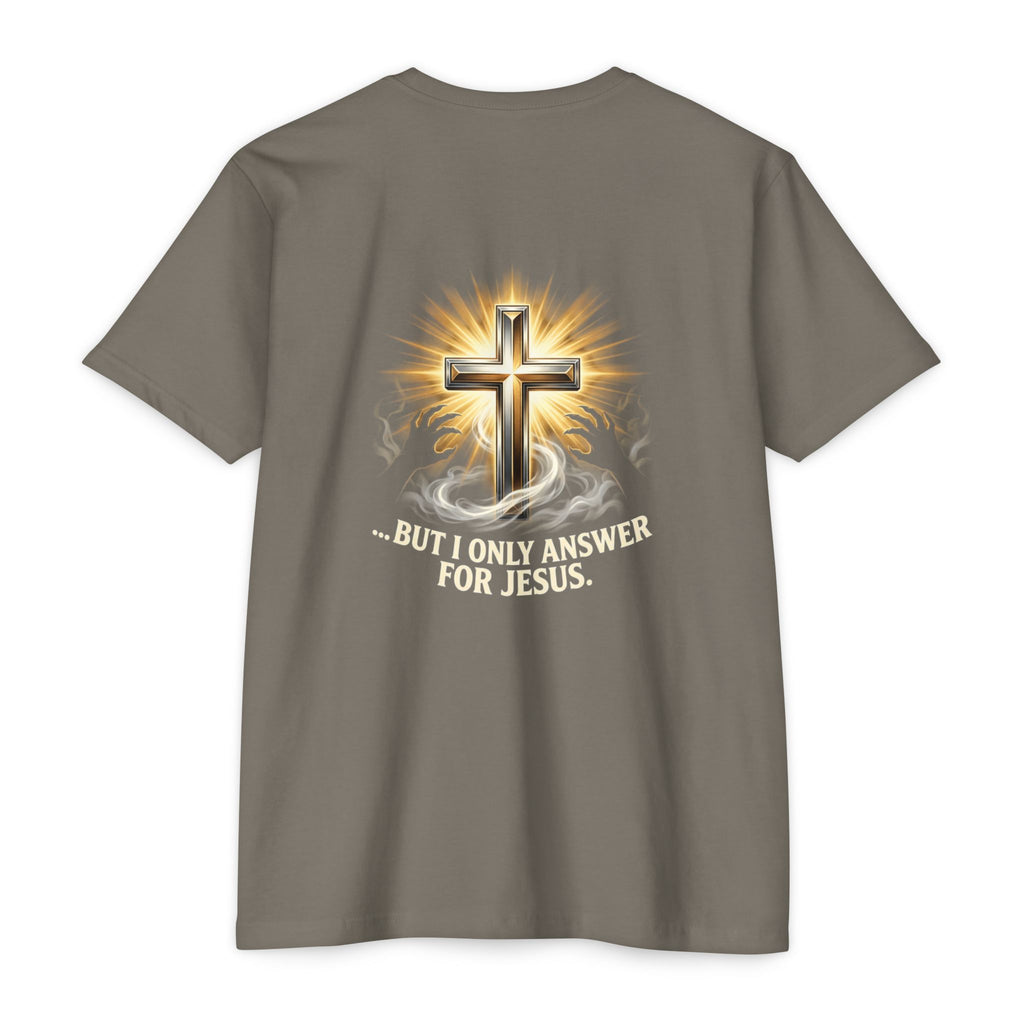 Christian Cross T-Shirt — "The Devil Can Knock All Day... But I Only Answer For Jesus"