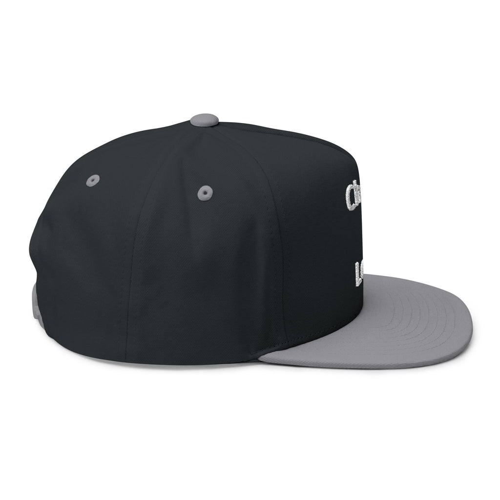 Chosen & Loved Embroidered Flat Bill Cap — White Snapback Hat