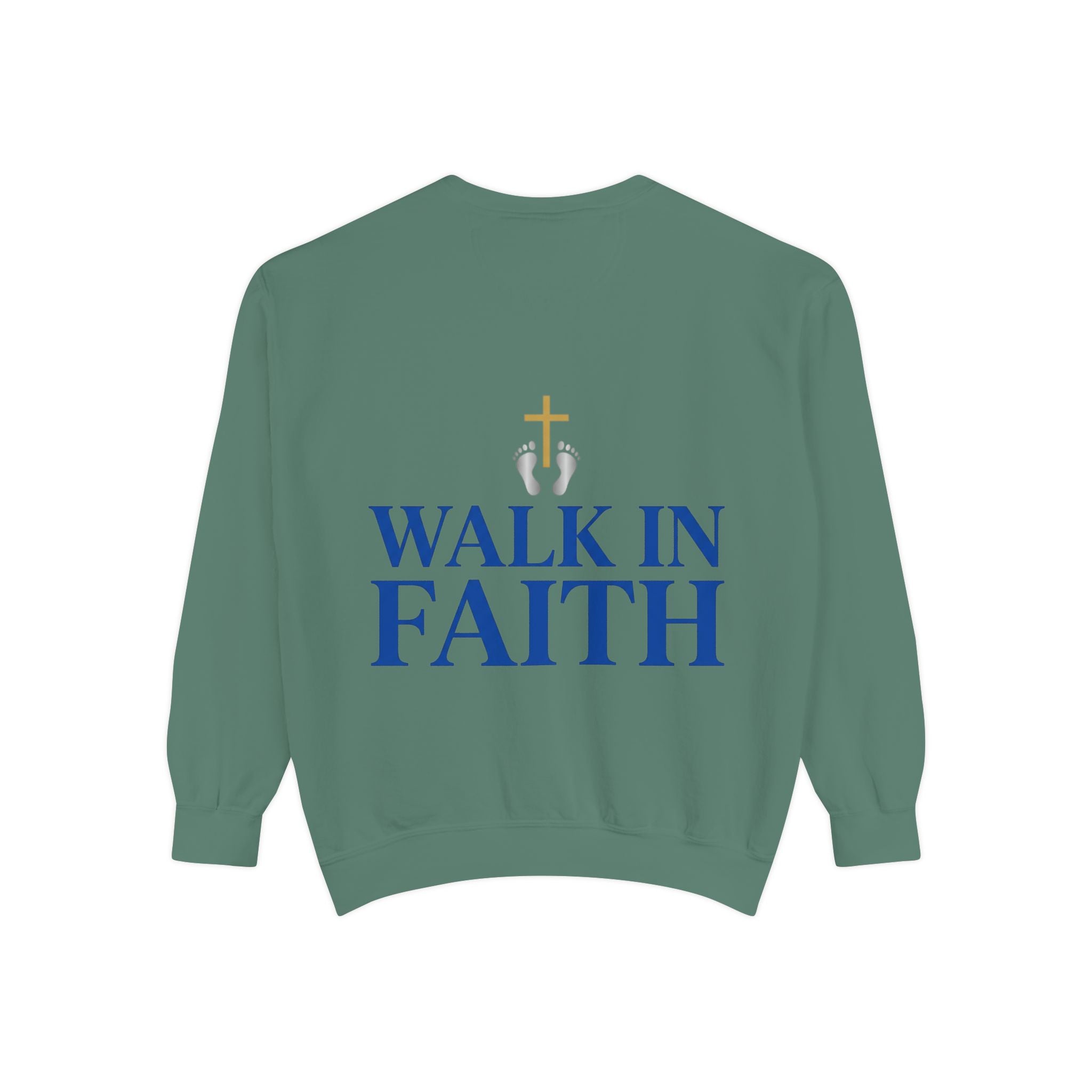 Walk in Faith Sweatshirt — Christian Cross Inspirational Crewneck