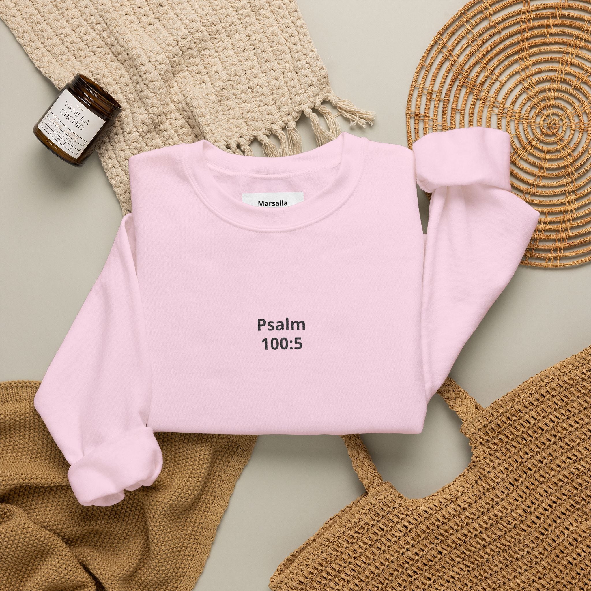 Psalm 100:5 Minimalist Crewneck Sweatshirt — Christian Scripture Sweatshirt