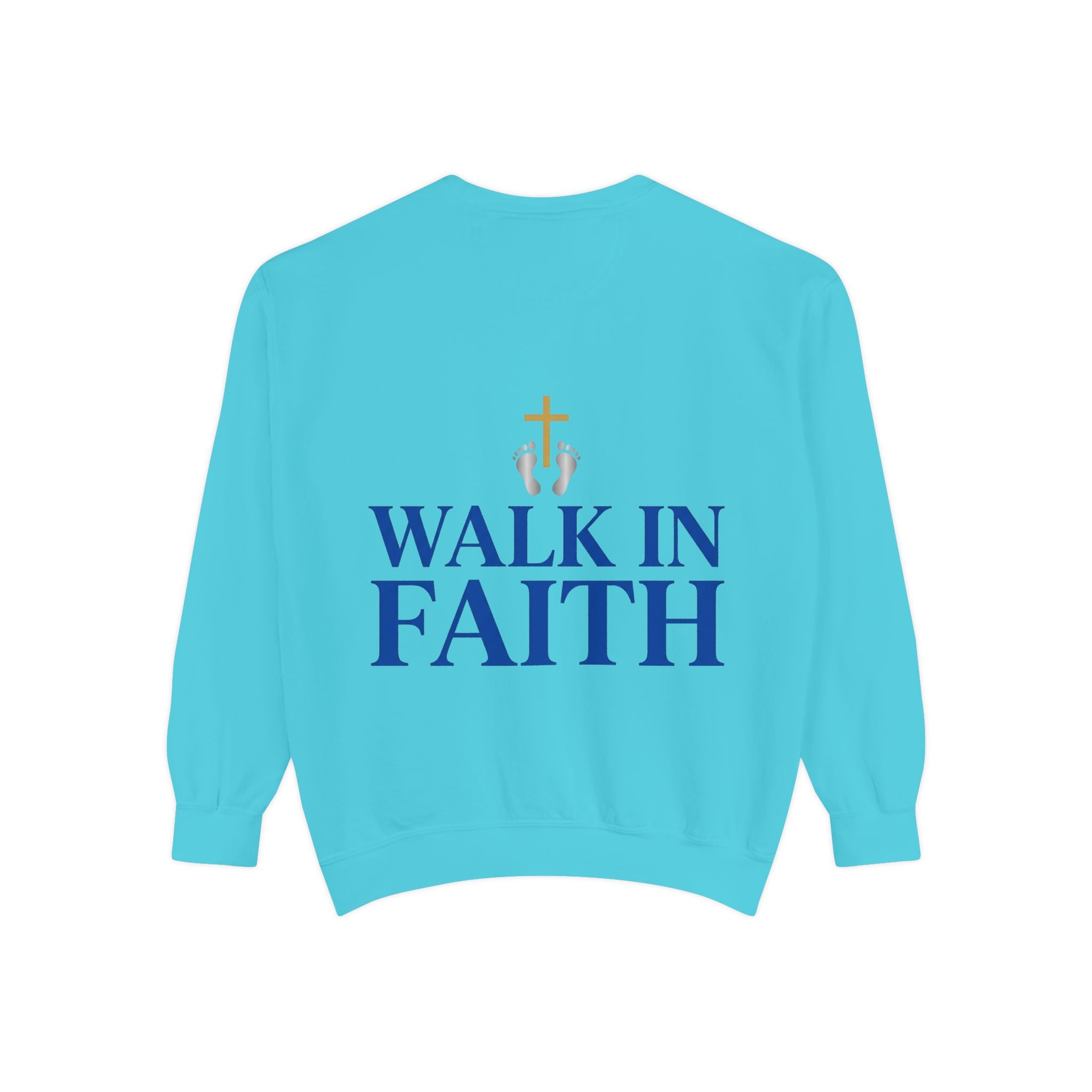 Walk in Faith Sweatshirt — Christian Cross Inspirational Crewneck