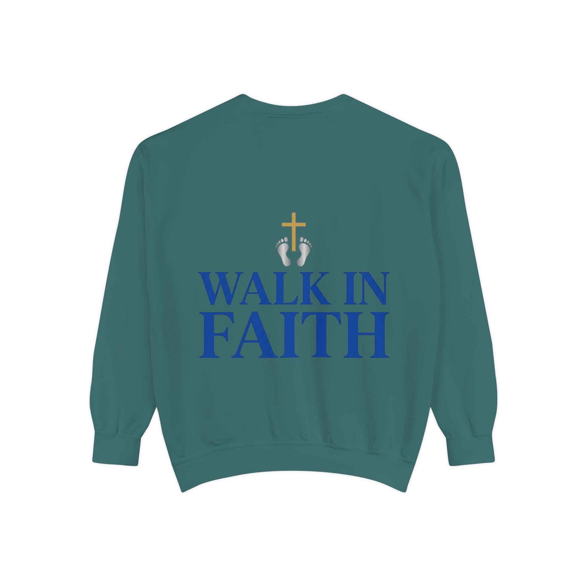 Walk in Faith Sweatshirt — Christian Cross Inspirational Crewneck