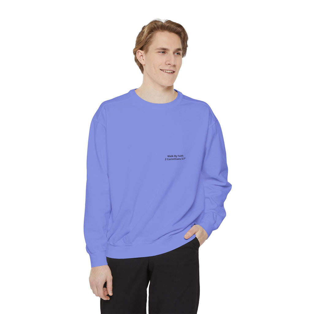 Walk in Faith Sweatshirt — Christian Cross Inspirational Crewneck
