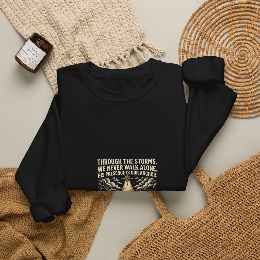 Christmas Teepee Campfire Sweatshirt – Cozy Holiday Graphic Crewneck