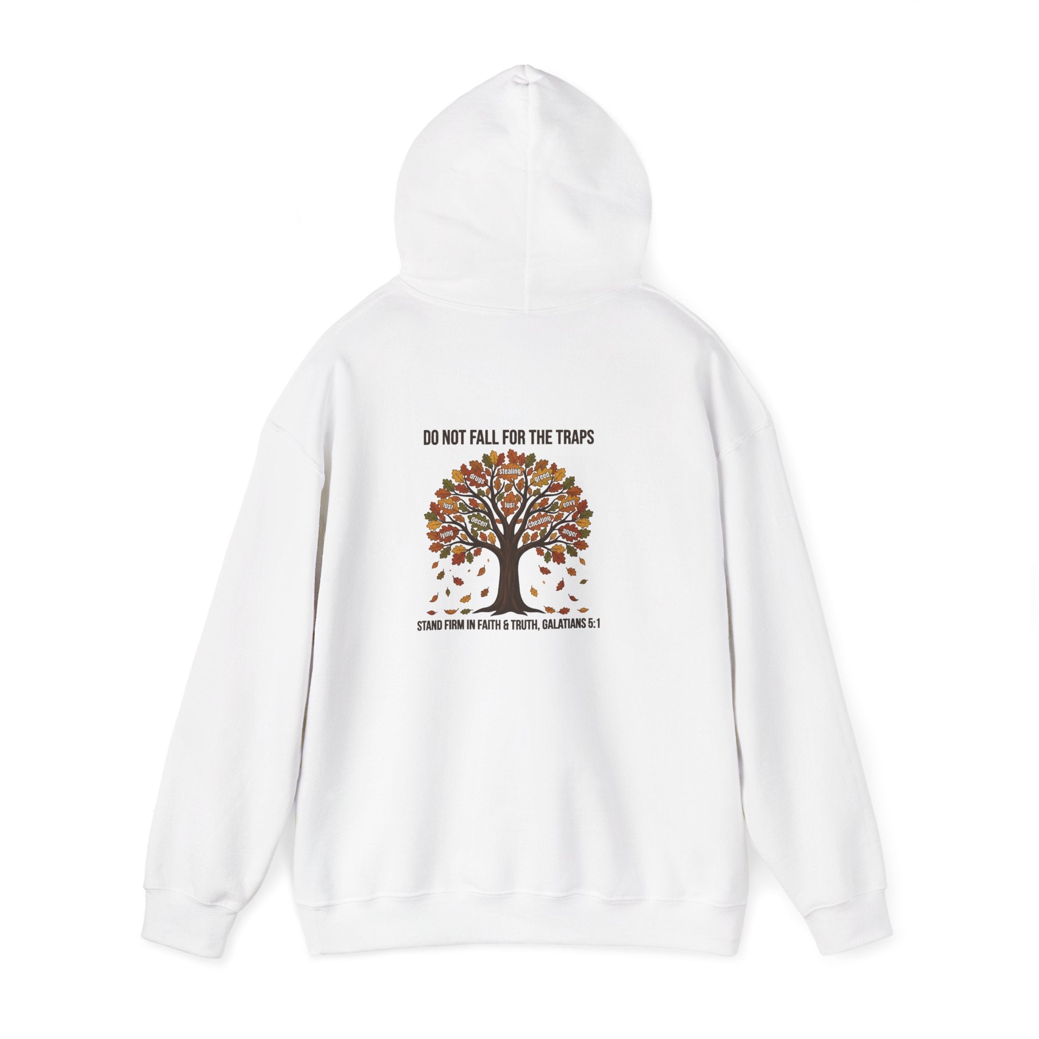 Autumn Oak Tree Hoodie — "Do Not Be Deceived" Fall Faith Sweatshirt