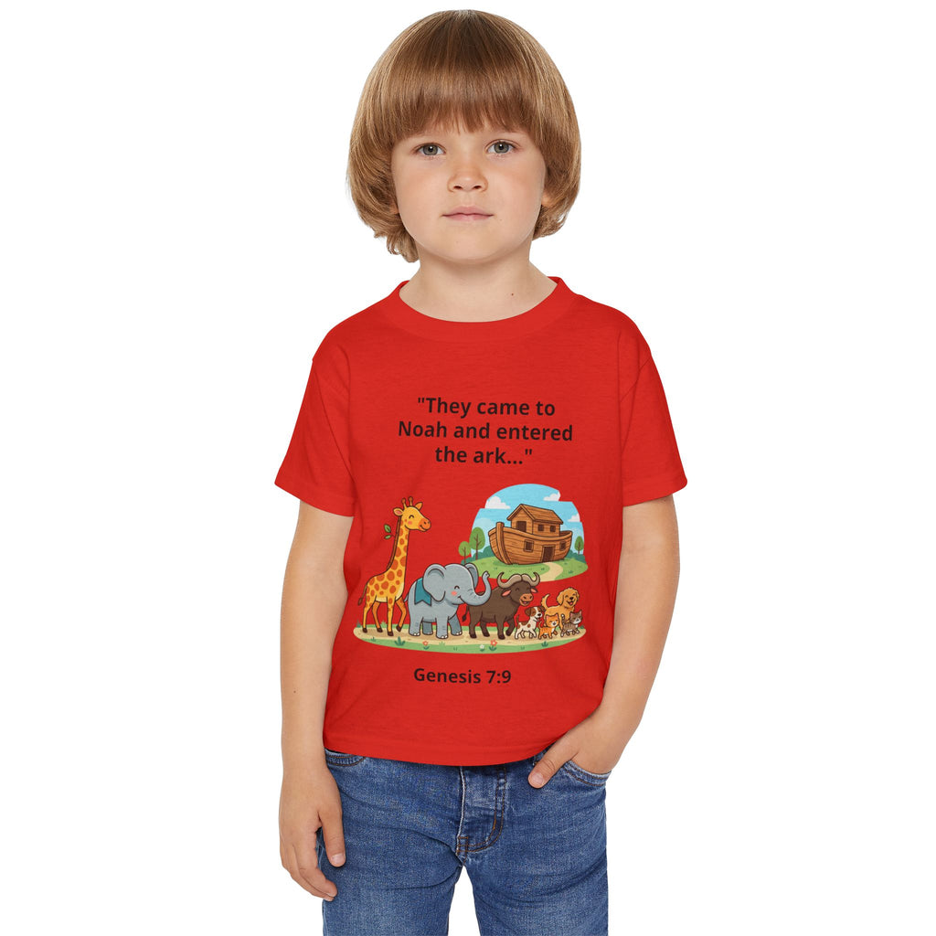 Noah’s Ark Toddler T-Shirt – "They came to Noah and entered the ark..." (Genesis 7:9)