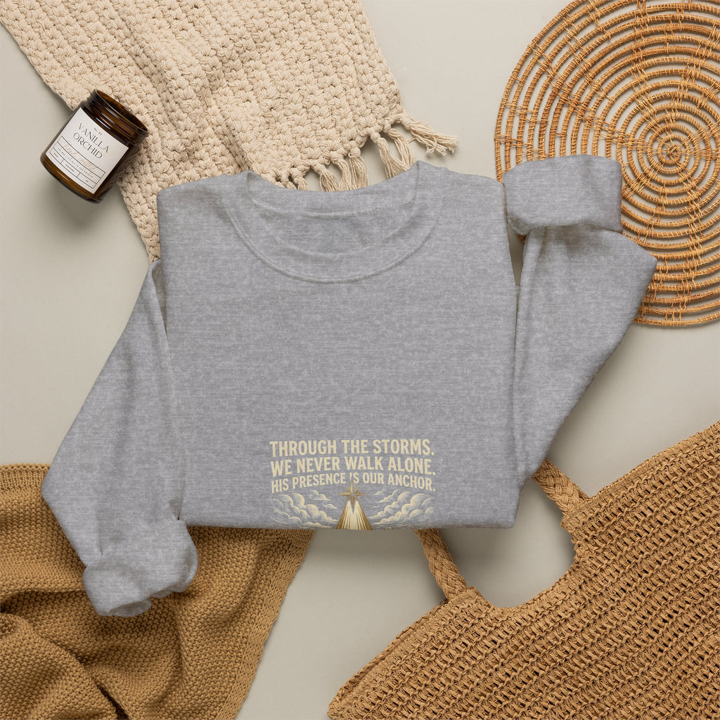 Christmas Teepee Campfire Sweatshirt – Cozy Holiday Graphic Crewneck