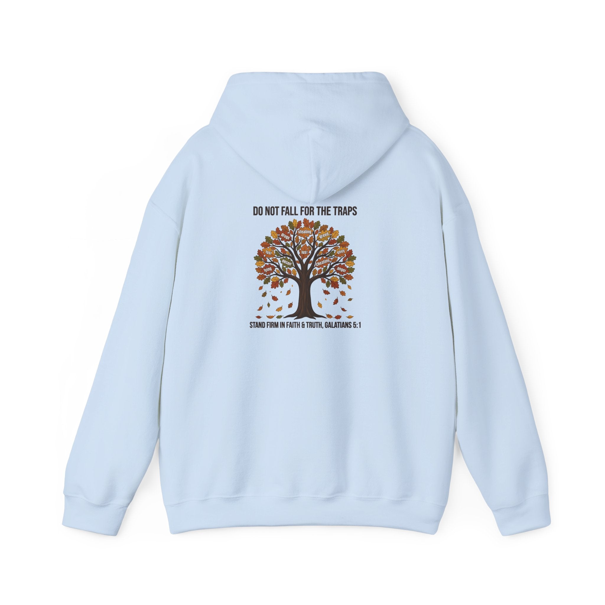 Autumn Oak Tree Hoodie — "Do Not Be Deceived" Fall Faith Sweatshirt