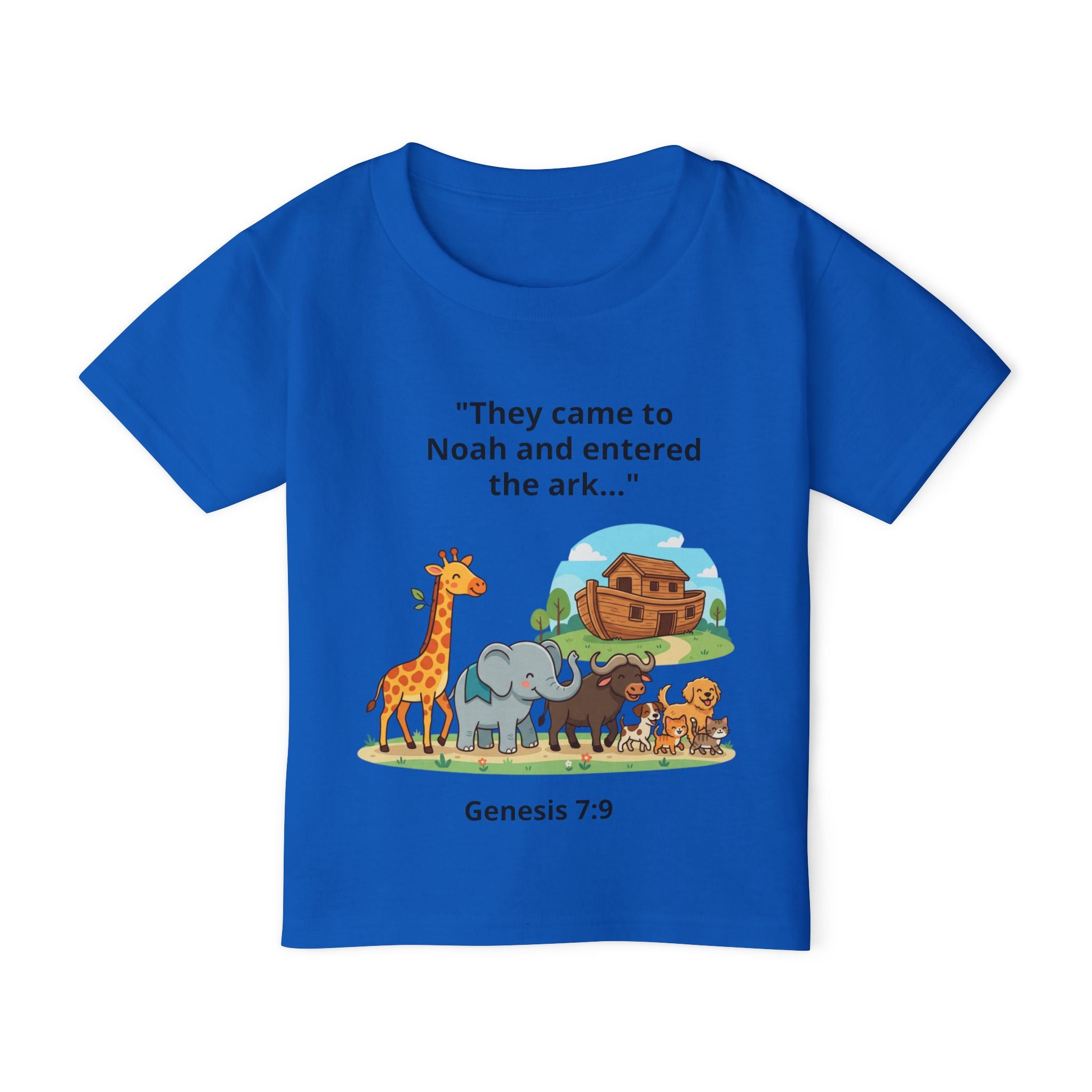 Noah’s Ark Toddler T-Shirt – "They came to Noah and entered the ark..." (Genesis 7:9)