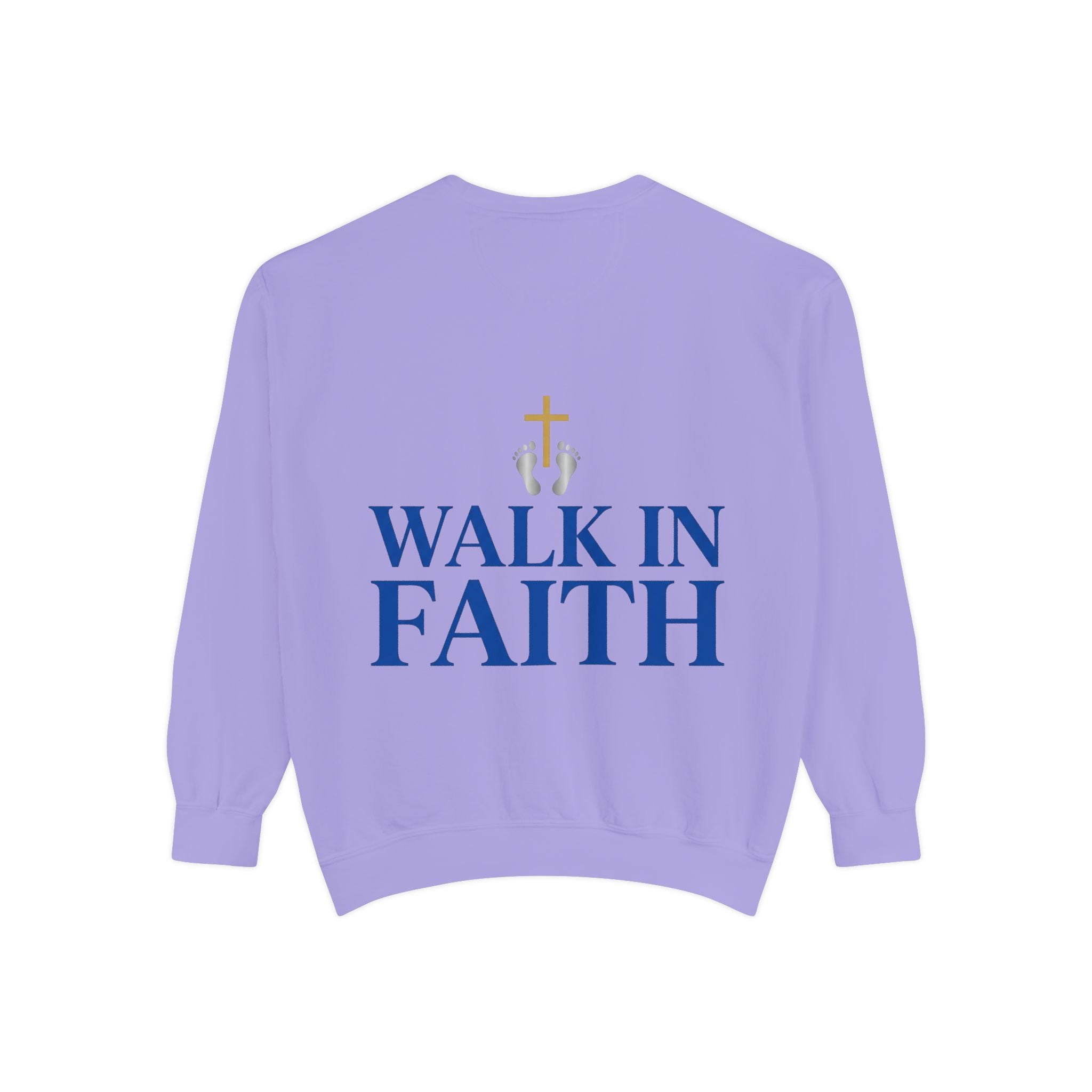 Walk in Faith Sweatshirt — Christian Cross Inspirational Crewneck