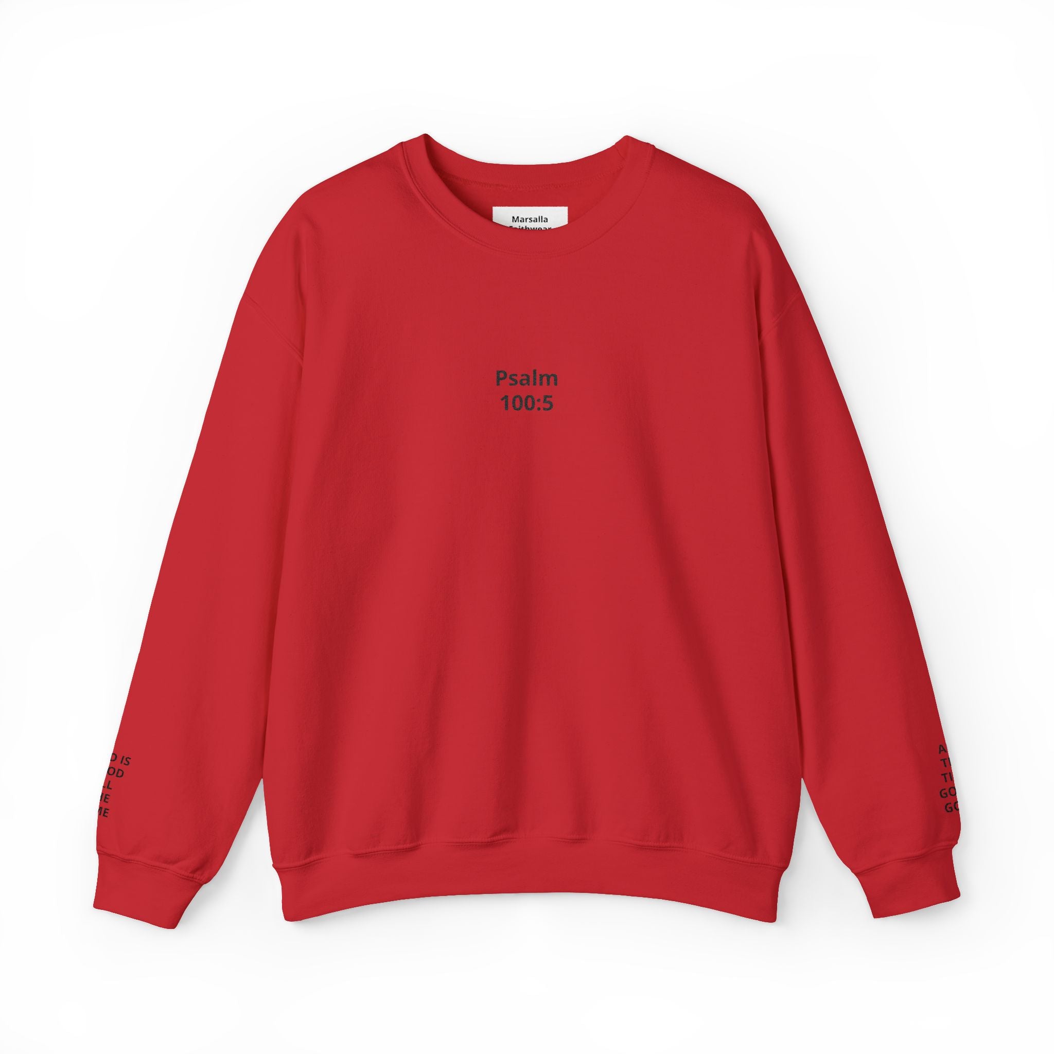 Psalm 100:5 Minimalist Crewneck Sweatshirt — Christian Scripture Sweatshirt