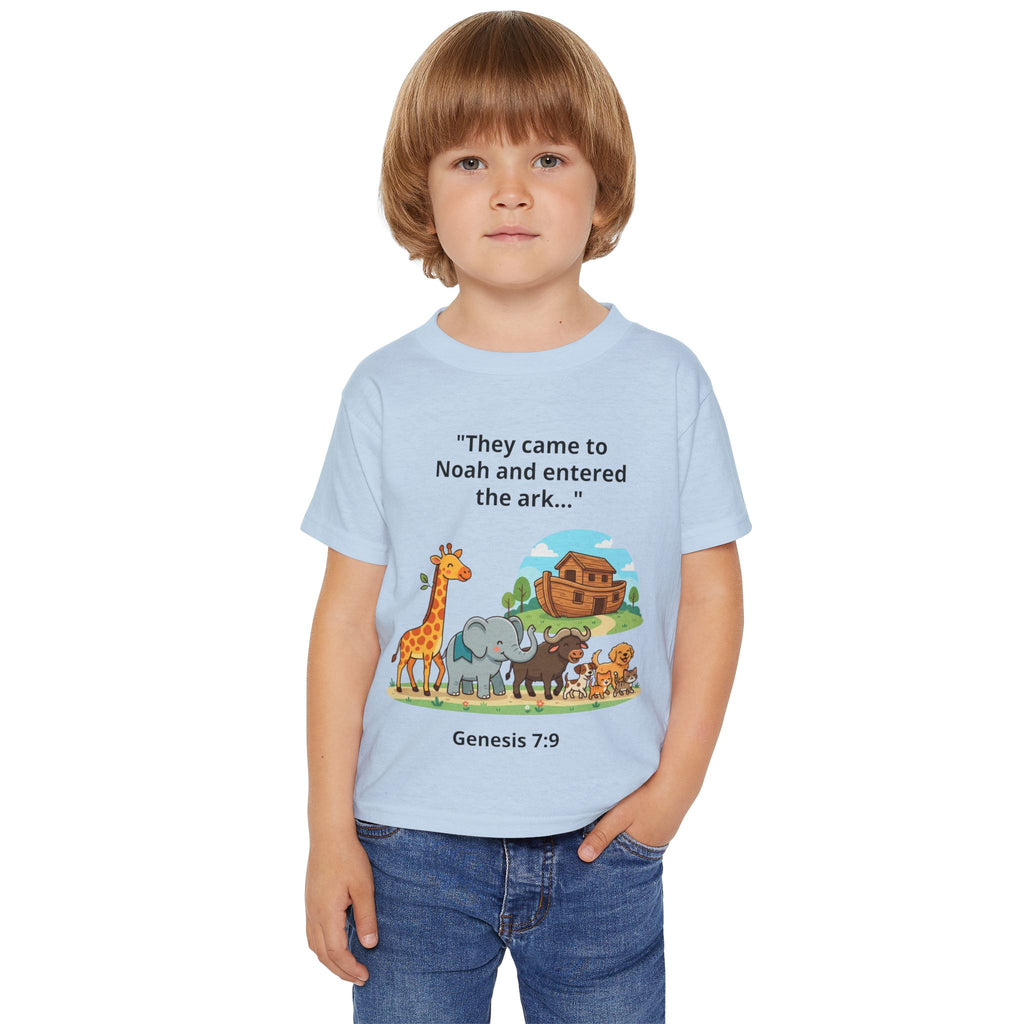 Noah’s Ark Toddler T-Shirt – "They came to Noah and entered the ark..." (Genesis 7:9)