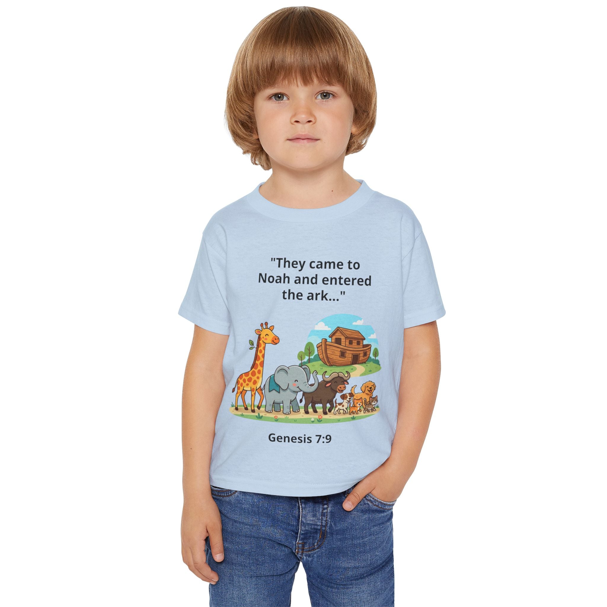 Noah’s Ark Toddler T-Shirt – "They came to Noah and entered the ark..." (Genesis 7:9)