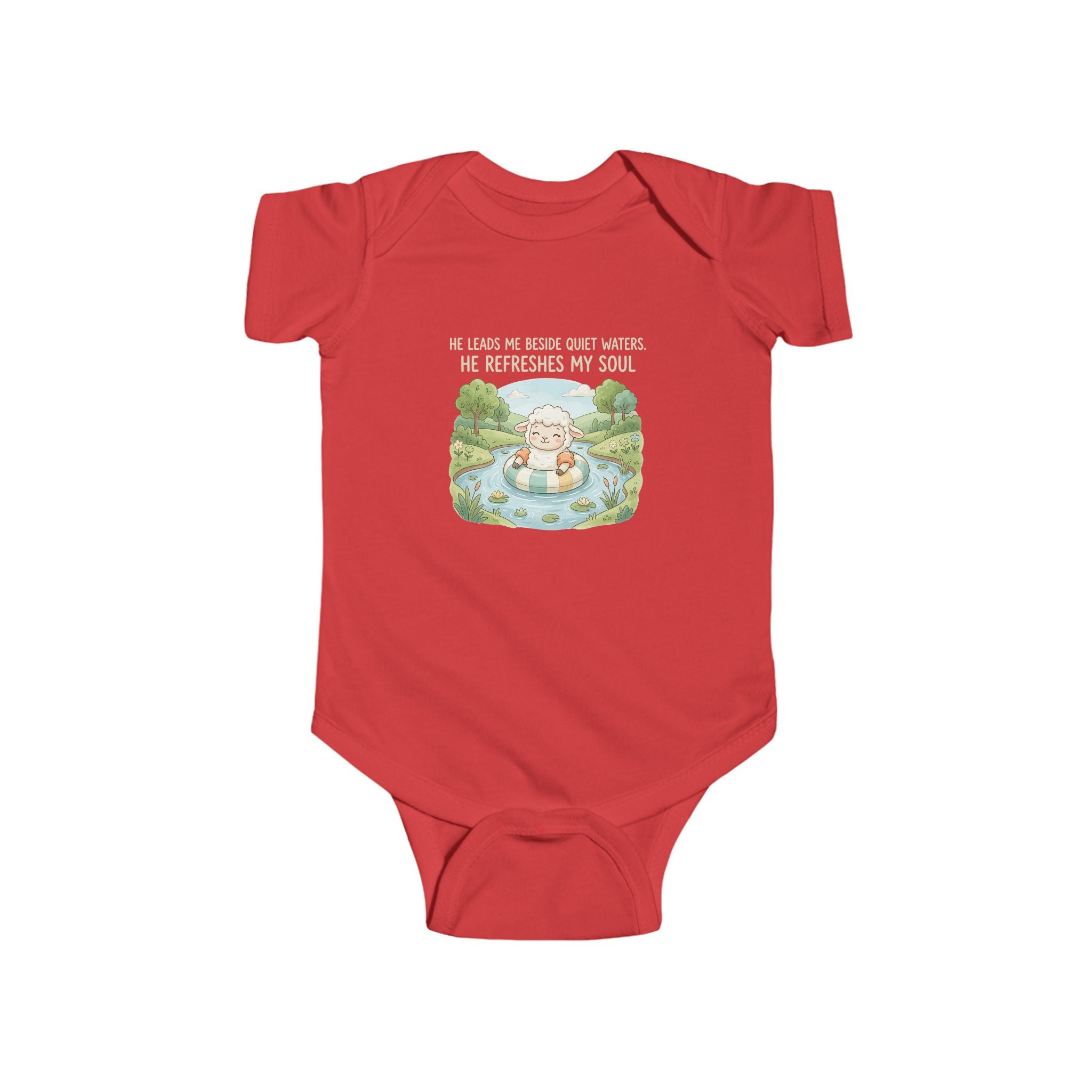 Cute Baby Bodysuit — "Blessed to Be Tiny" Duck Pond Infant Onesie