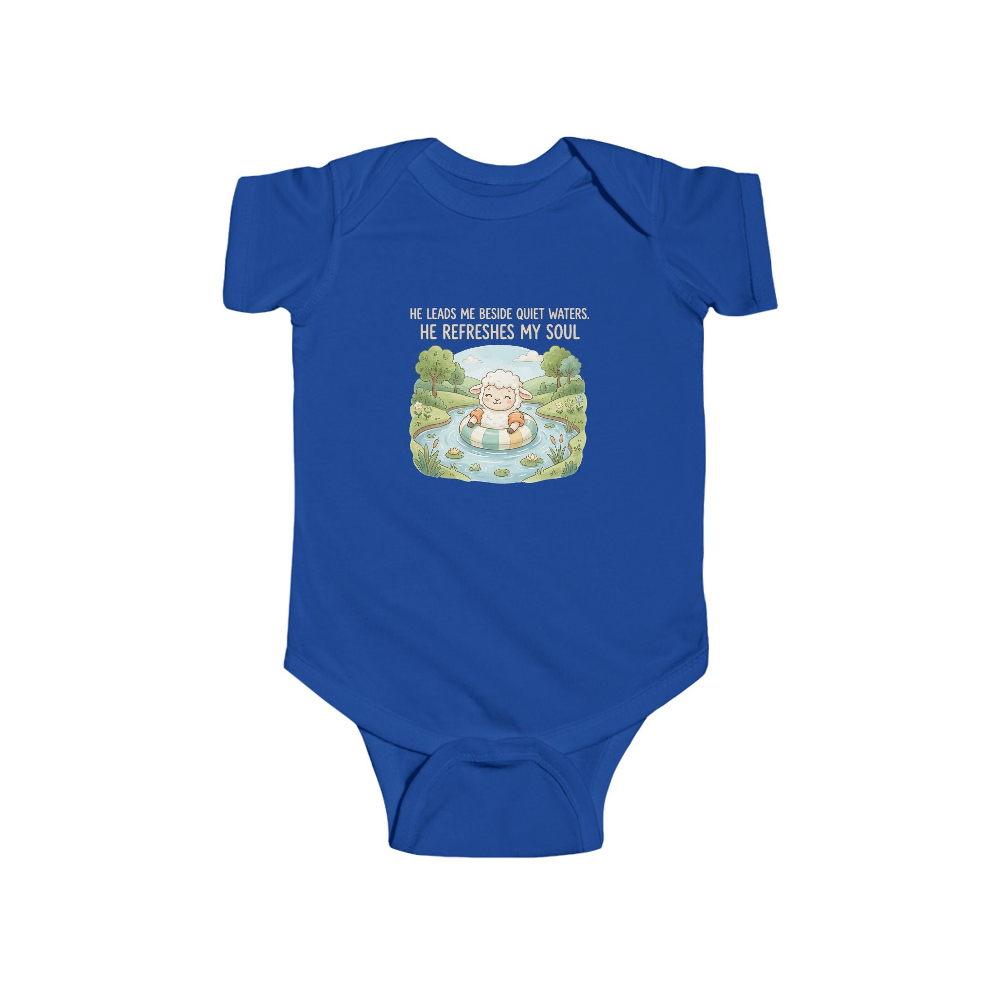 Cute Baby Bodysuit — "Blessed to Be Tiny" Duck Pond Infant Onesie