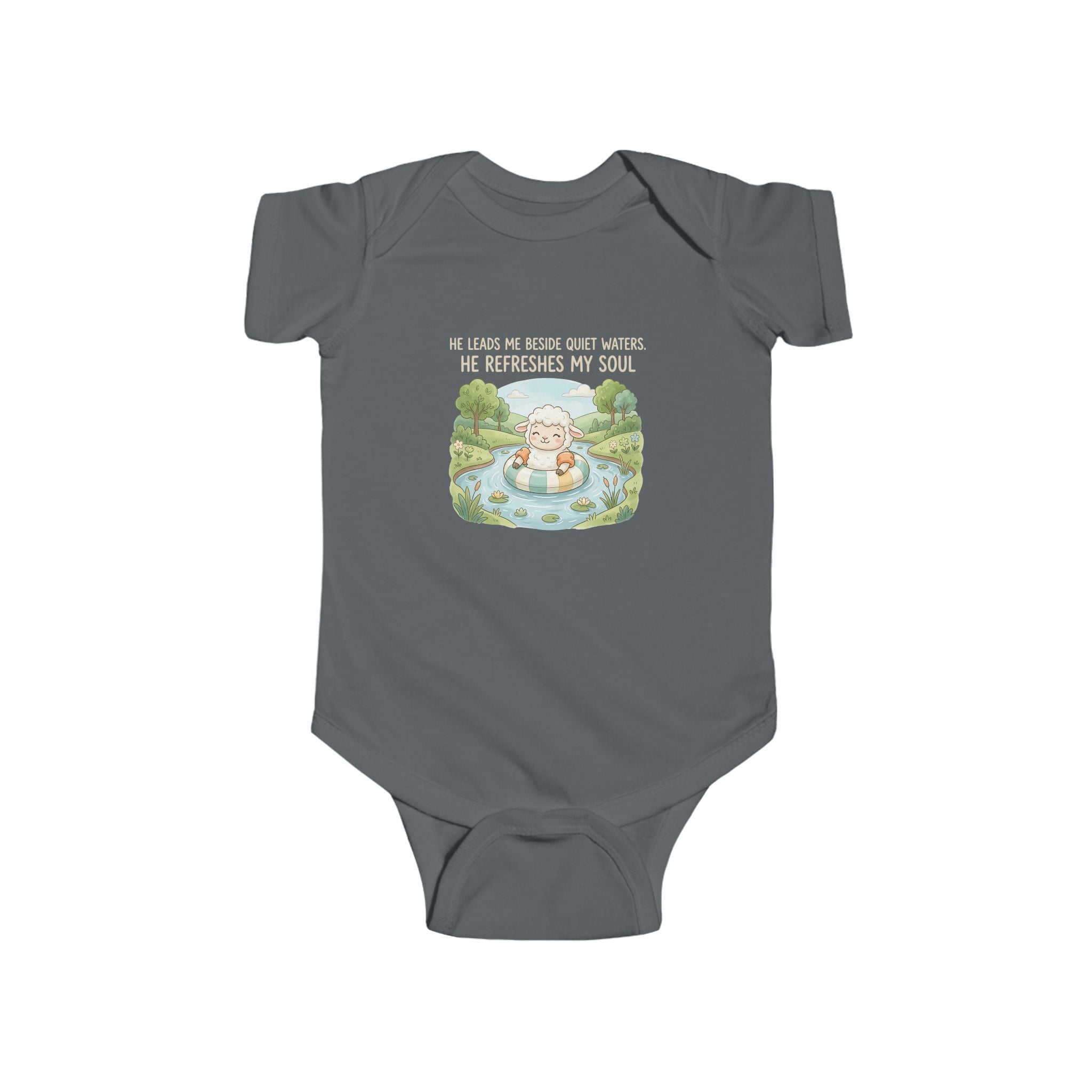 Cute Baby Bodysuit — "Blessed to Be Tiny" Duck Pond Infant Onesie