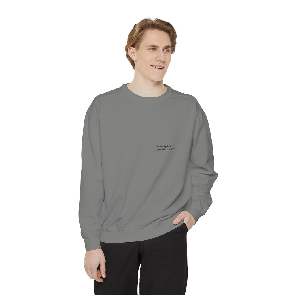 Walk in Faith Sweatshirt — Christian Cross Inspirational Crewneck