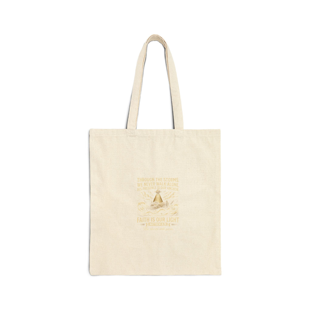 Canvas Tote Bag — Minimal Happy Camper Illustration, Eco-Friendly Grocery & Market Bag