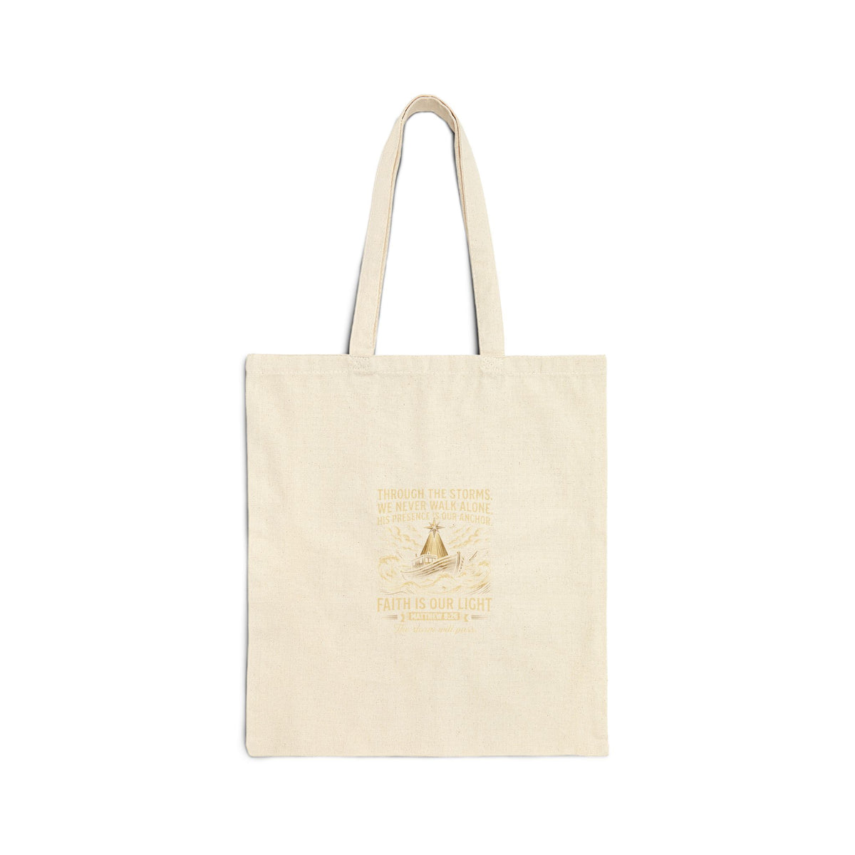 Canvas Tote Bag — Minimal Happy Camper Illustration, Eco-Friendly Grocery & Market Bag