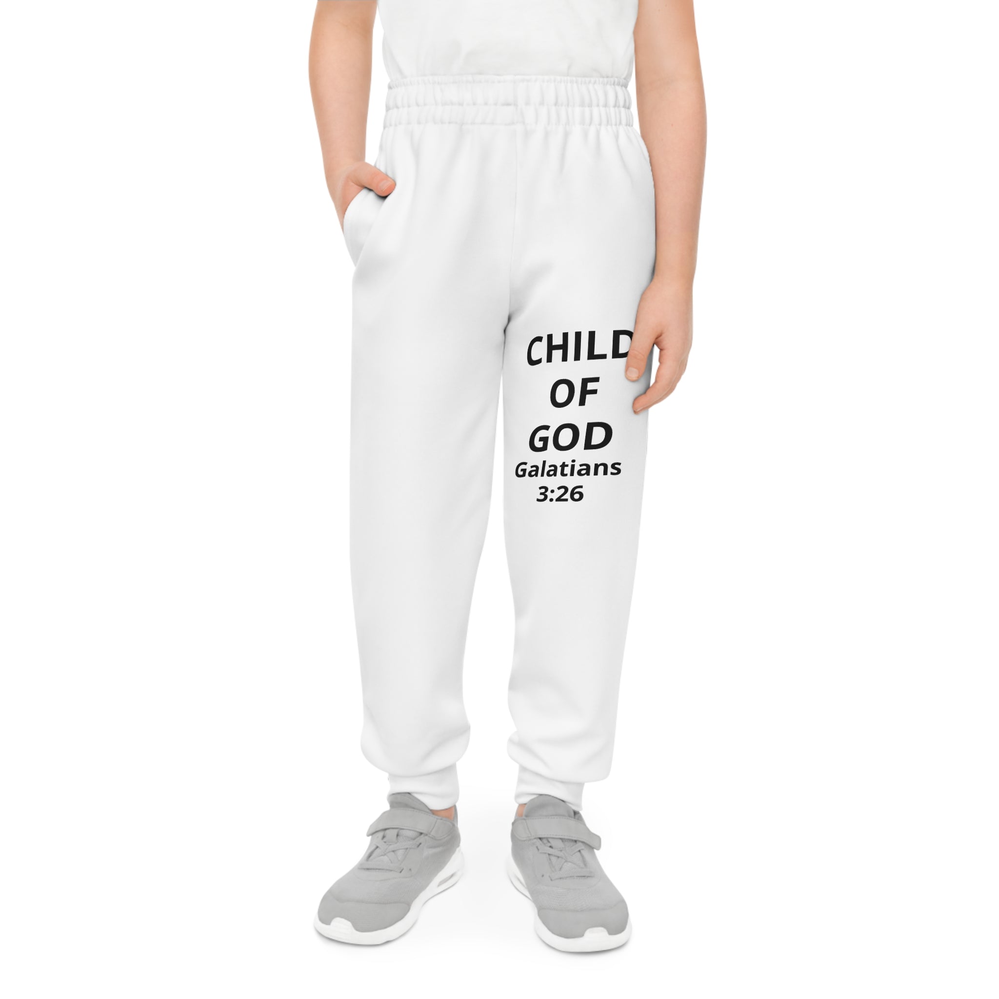 Youth Joggers — "Child of God" Scripture Sweatpants (Galatians 3:26)