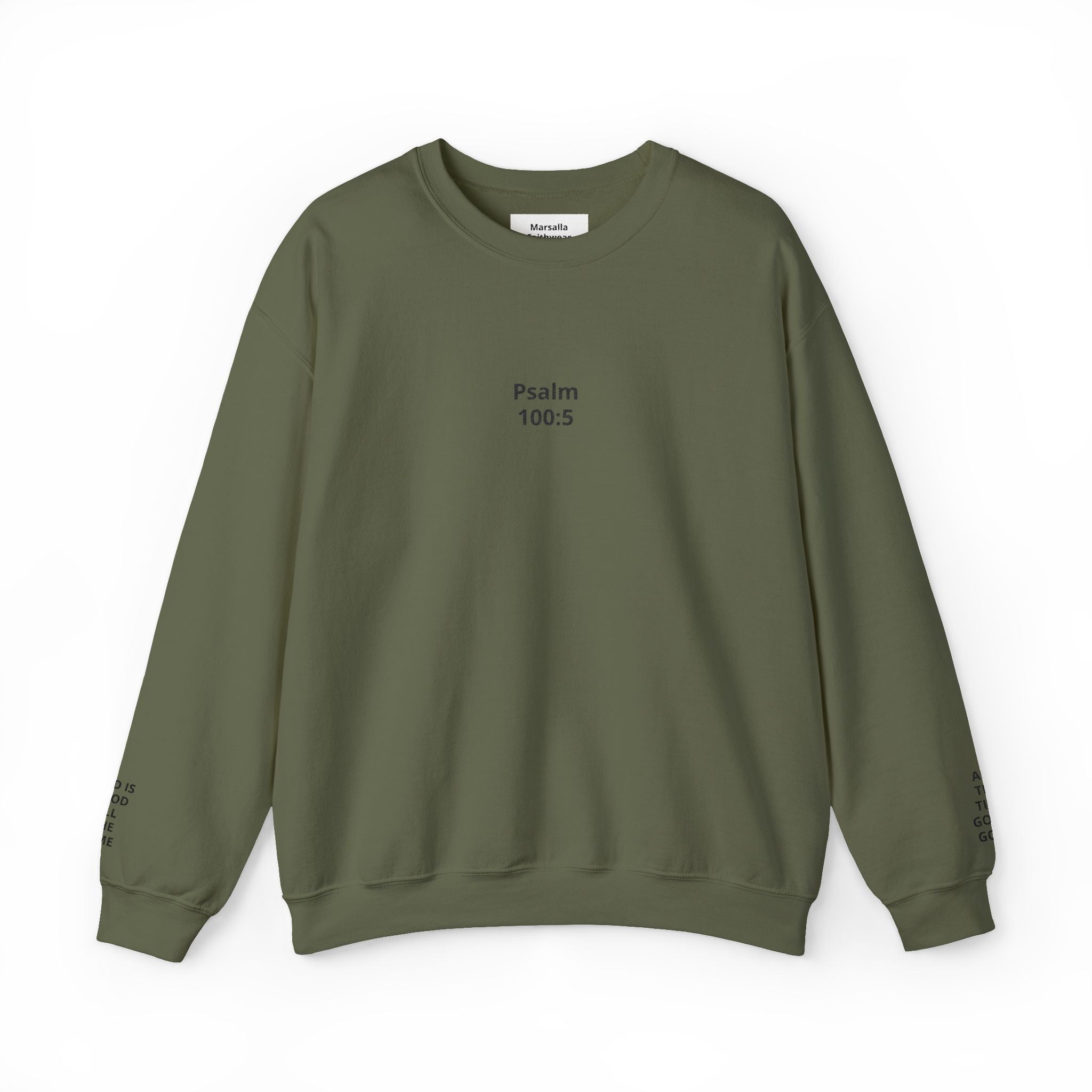 Psalm 100:5 Minimalist Crewneck Sweatshirt — Christian Scripture Sweatshirt