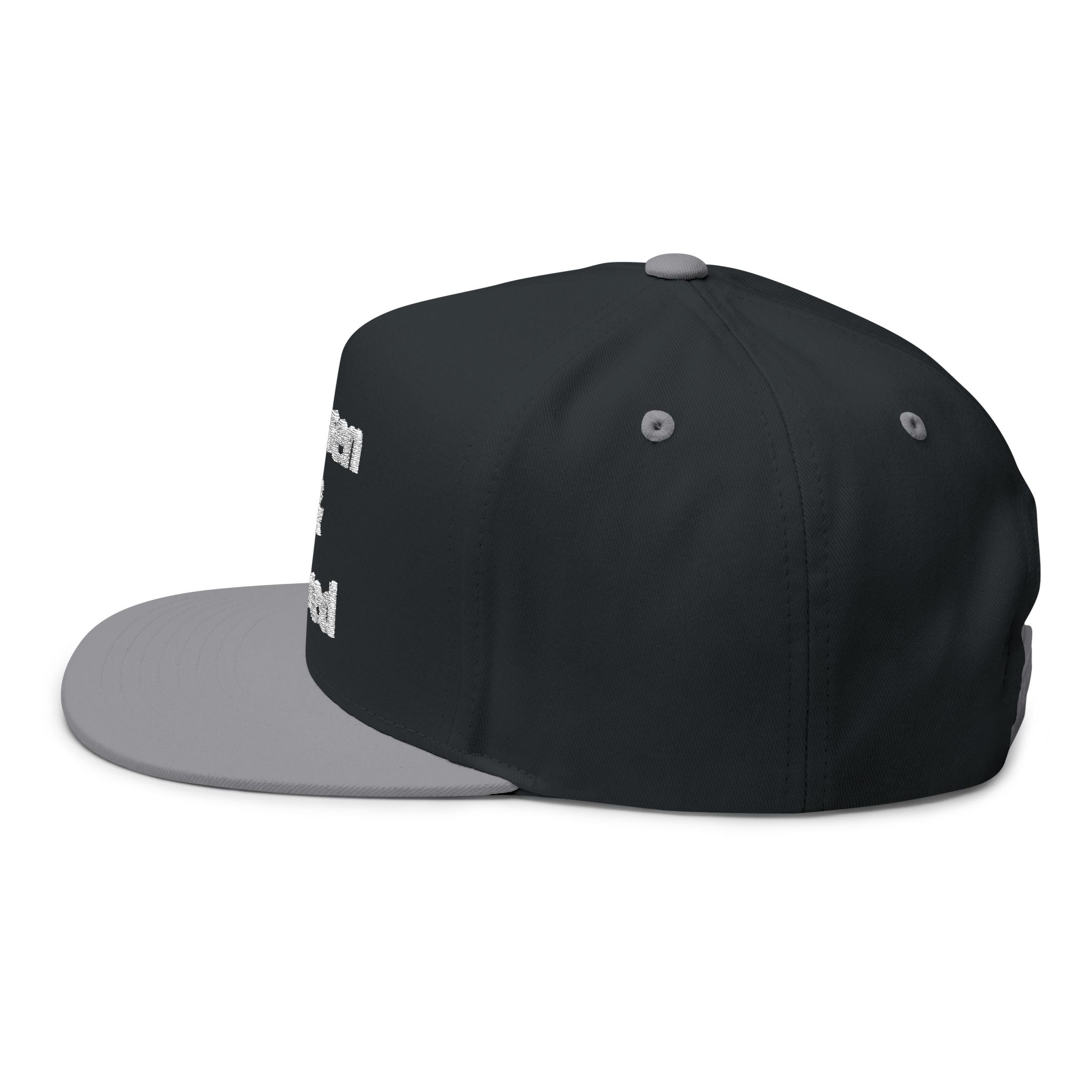 Chosen & Loved Embroidered Flat Bill Cap — White Snapback Hat