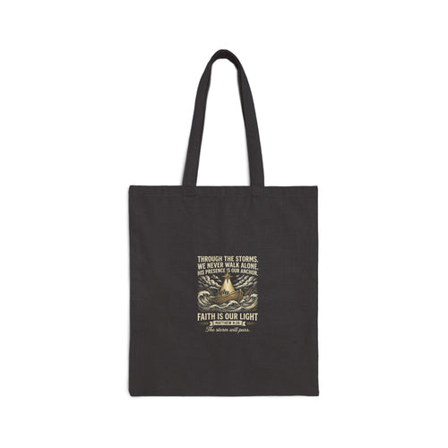 Canvas Tote Bag — Minimal Happy Camper Illustration, Eco-Friendly Grocery & Market Bag