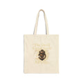 Religious Cotton Tote Bag — "The Devil Can Knock All Day" & Golden Cross Canvas Market Tote