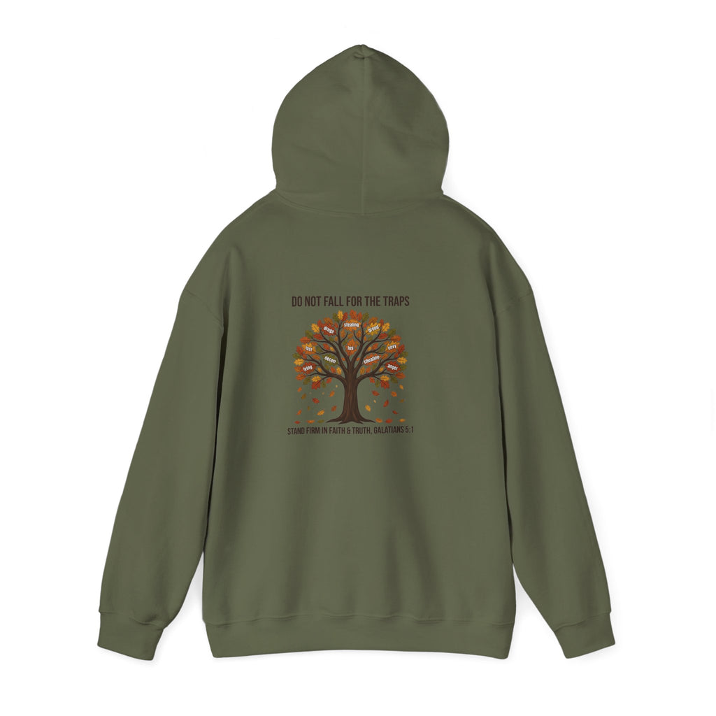 Autumn Oak Tree Hoodie — "Do Not Be Deceived" Fall Faith Sweatshirt