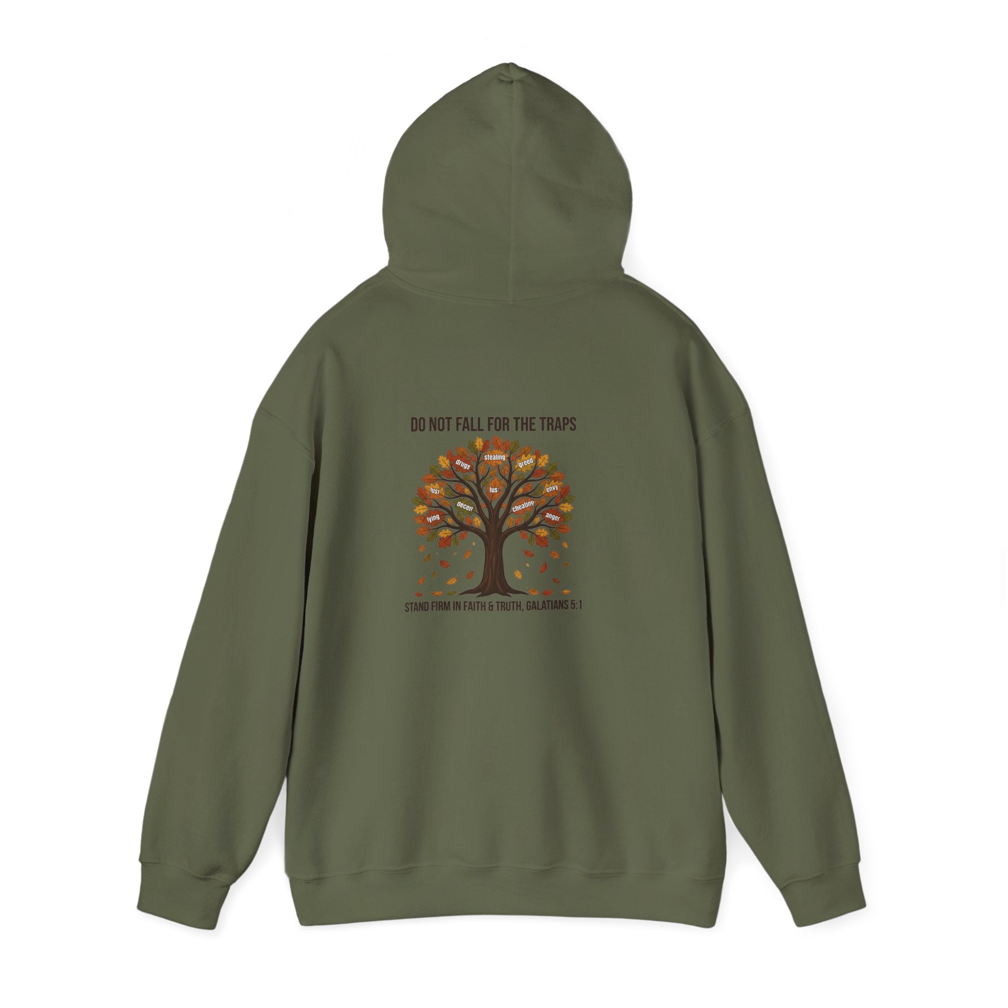 Autumn Oak Tree Hoodie — "Do Not Be Deceived" Fall Faith Sweatshirt