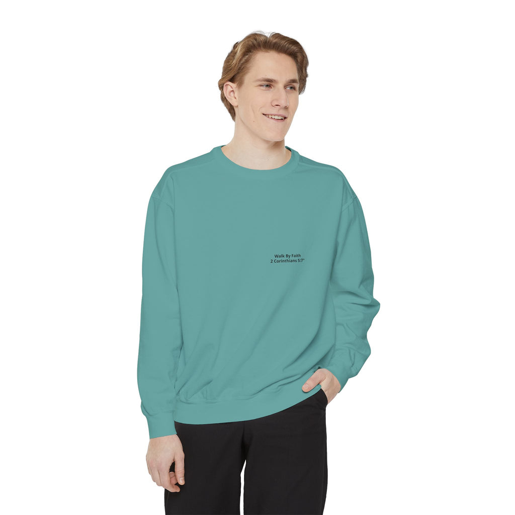 Walk in Faith Sweatshirt — Christian Cross Inspirational Crewneck