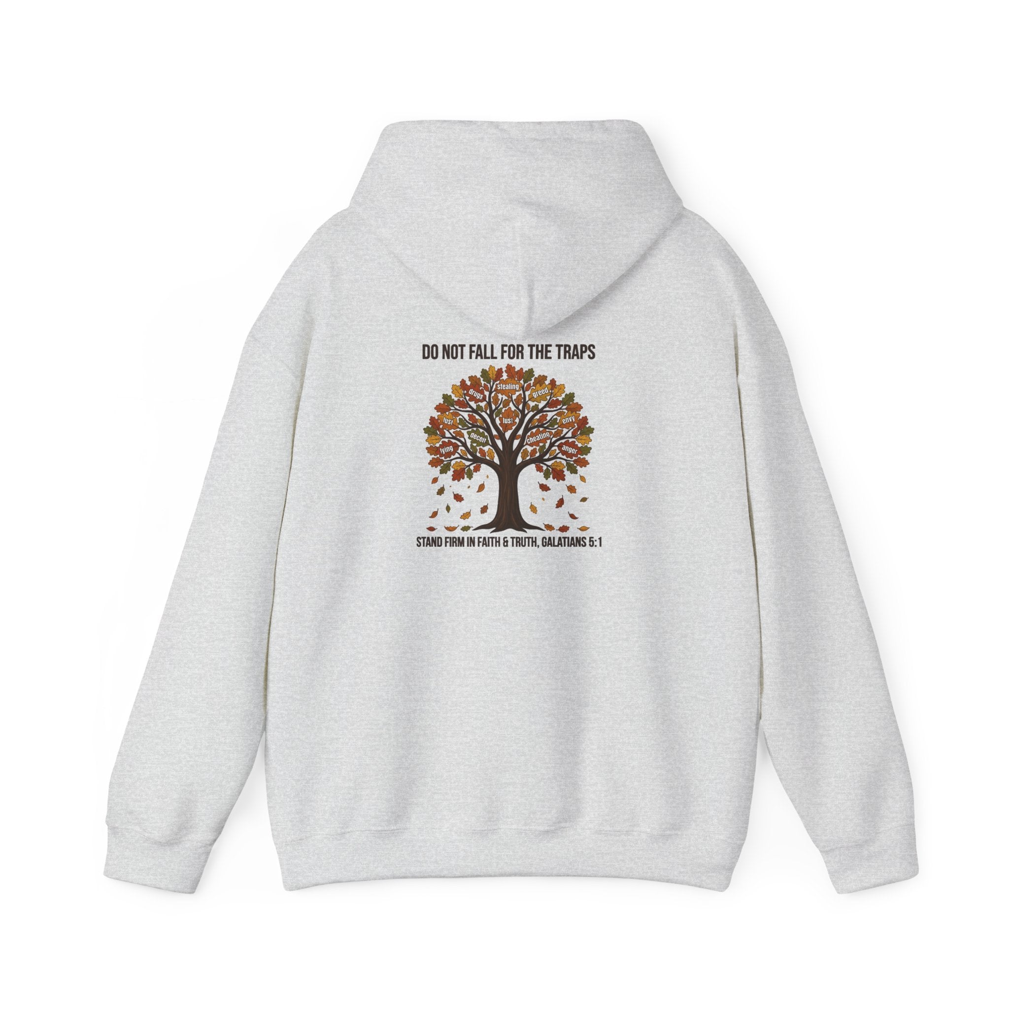 Autumn Oak Tree Hoodie — "Do Not Be Deceived" Fall Faith Sweatshirt