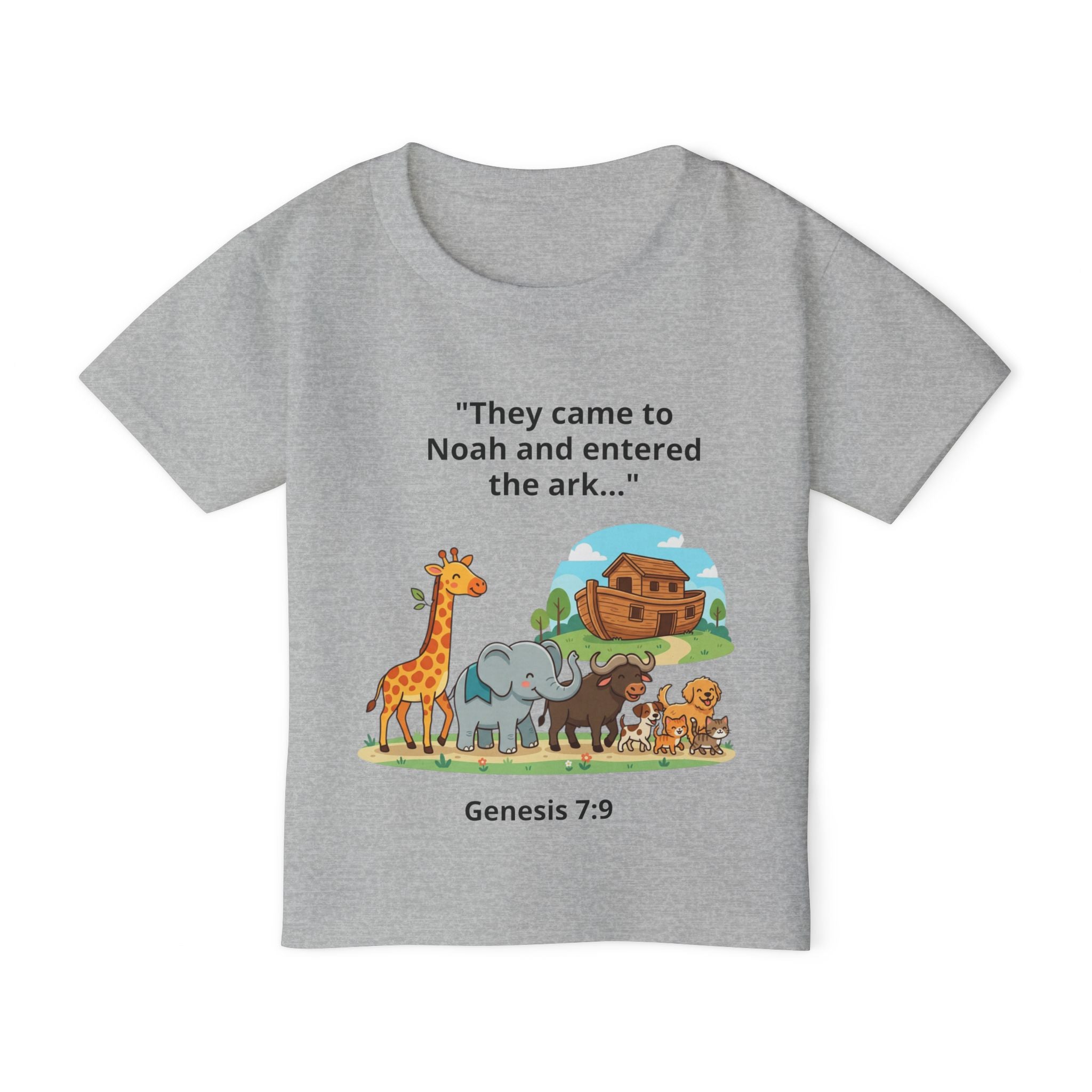 Noah’s Ark Toddler T-Shirt – "They came to Noah and entered the ark..." (Genesis 7:9)
