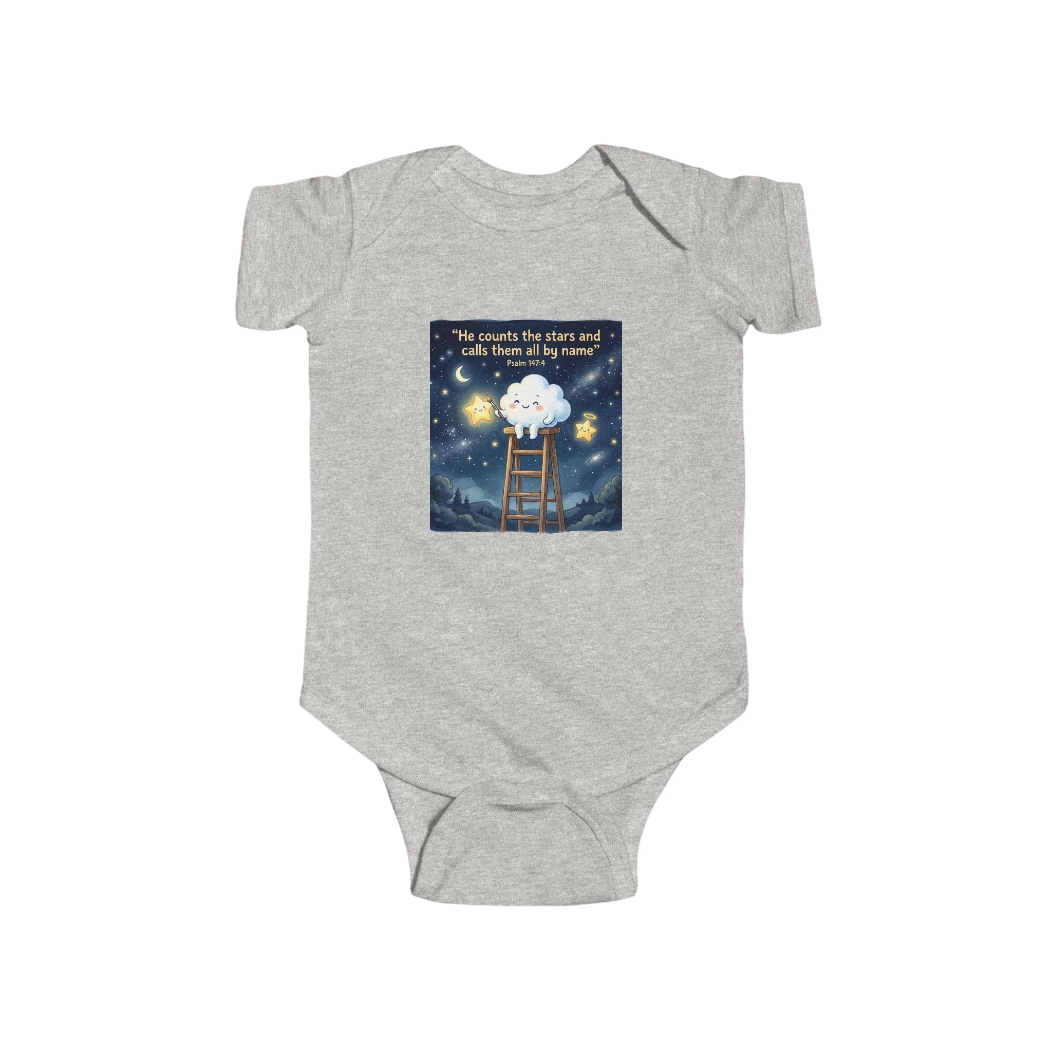 Baby Bodysuit - "It's Okay to Be a Little Cloud" Dreamy Night Sky Infant Onesie