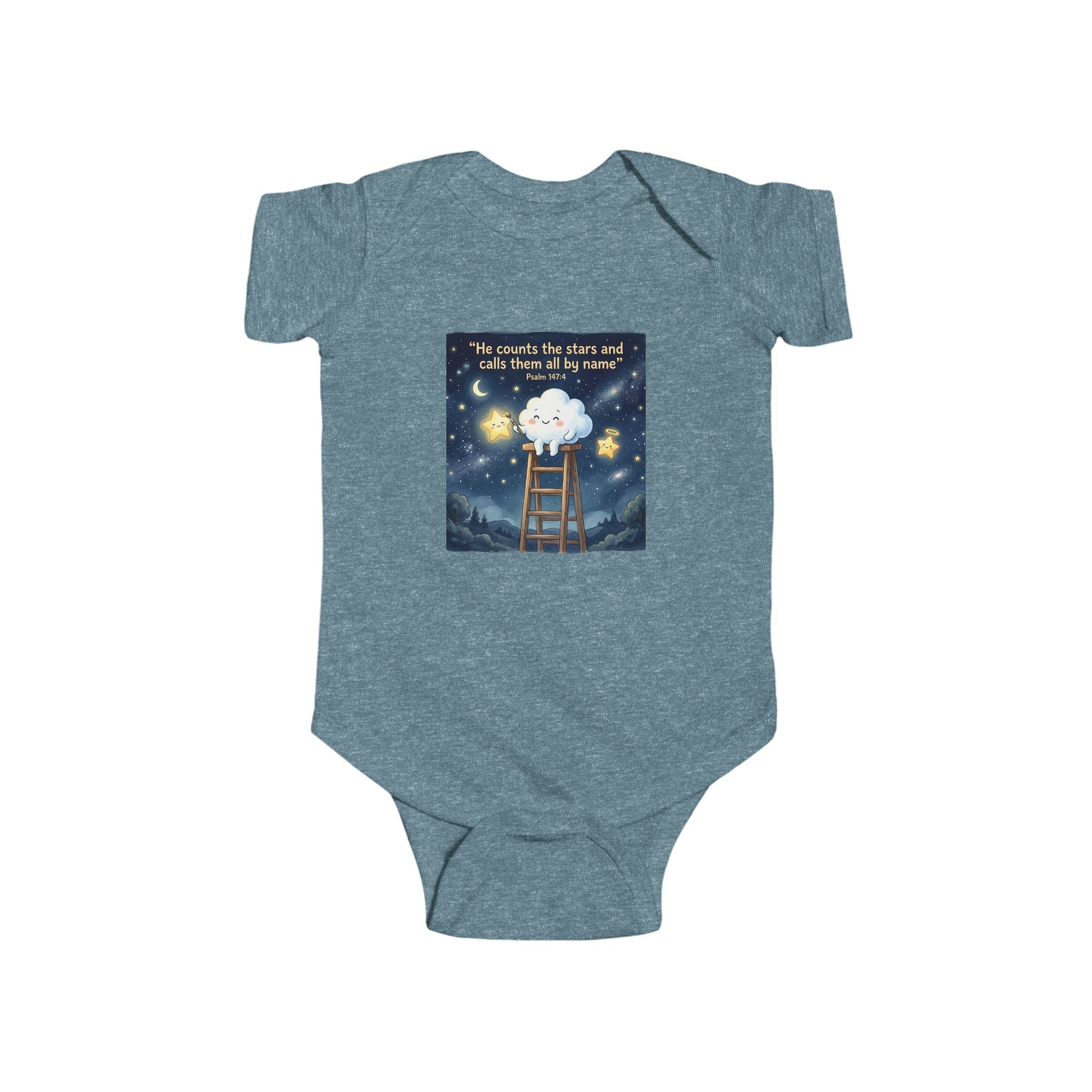 Baby Bodysuit - "It's Okay to Be a Little Cloud" Dreamy Night Sky Infant Onesie