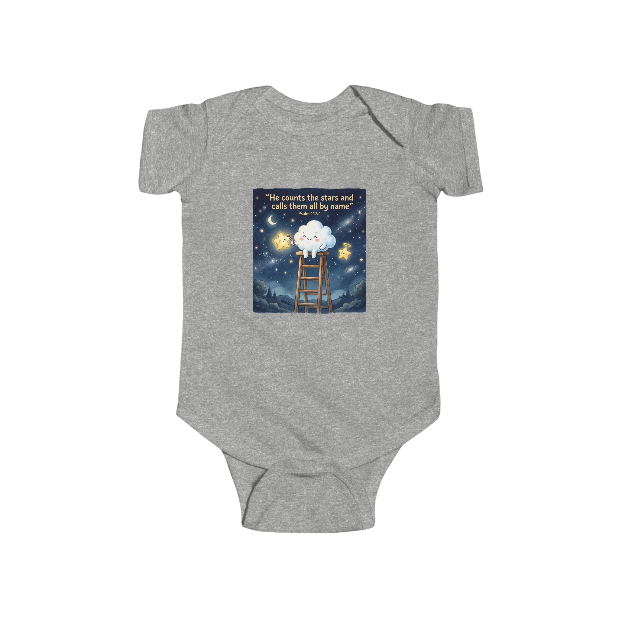 Baby Bodysuit - "It's Okay to Be a Little Cloud" Dreamy Night Sky Infant Onesie