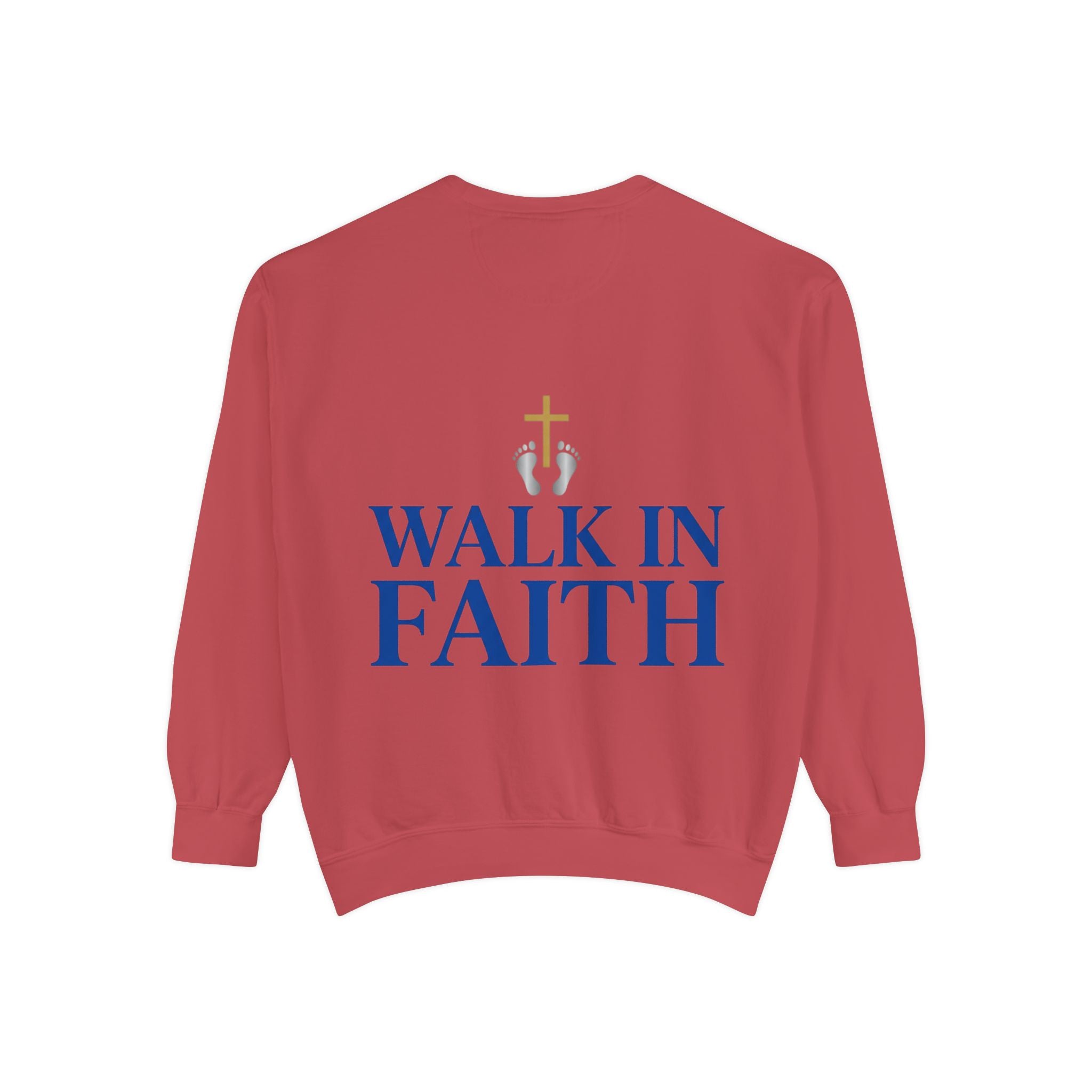 Walk in Faith Sweatshirt — Christian Cross Inspirational Crewneck