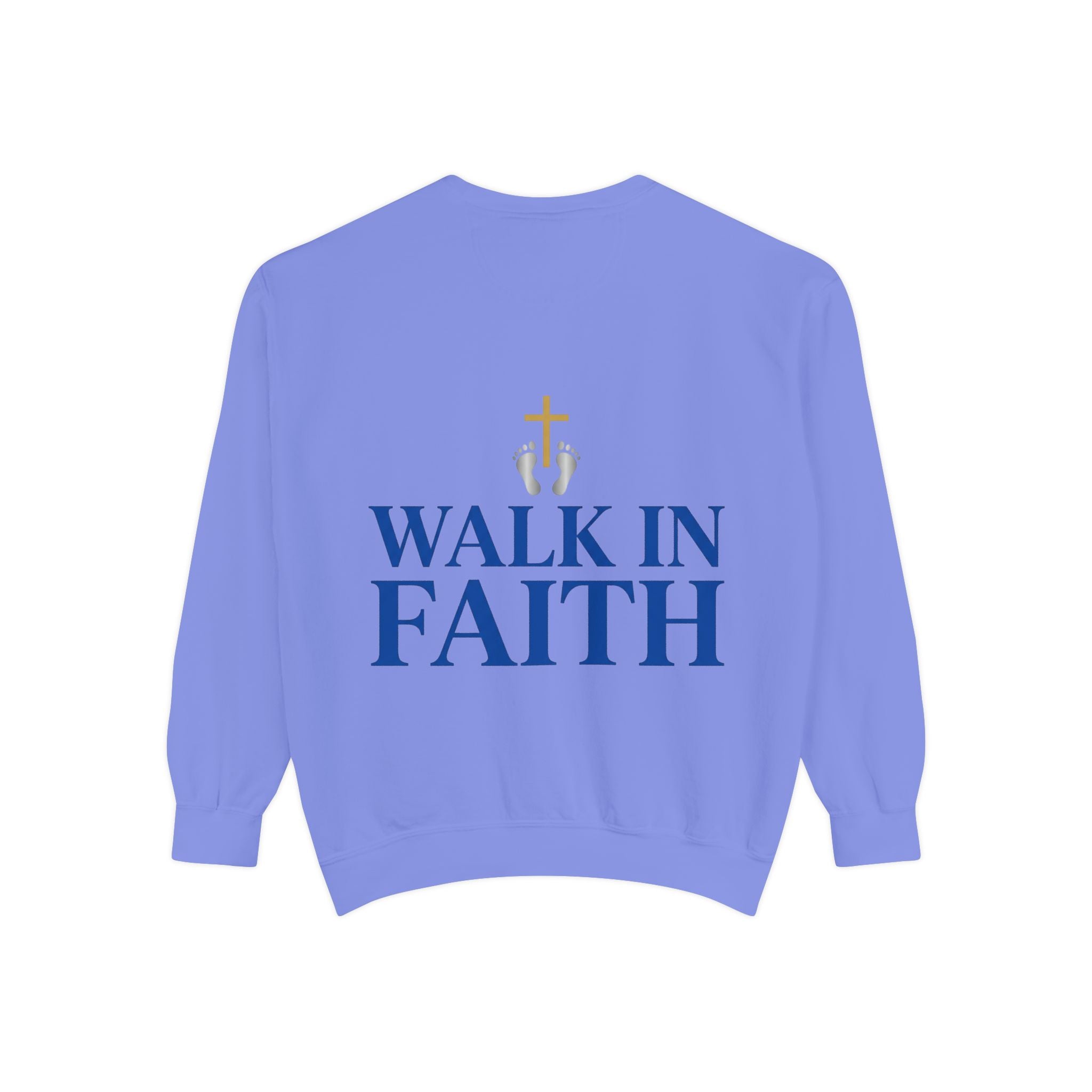 Walk in Faith Sweatshirt — Christian Cross Inspirational Crewneck