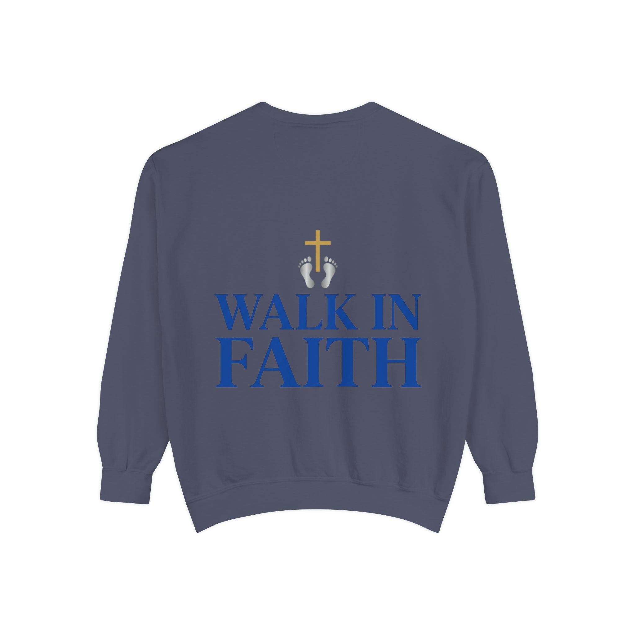 Walk in Faith Sweatshirt — Christian Cross Inspirational Crewneck