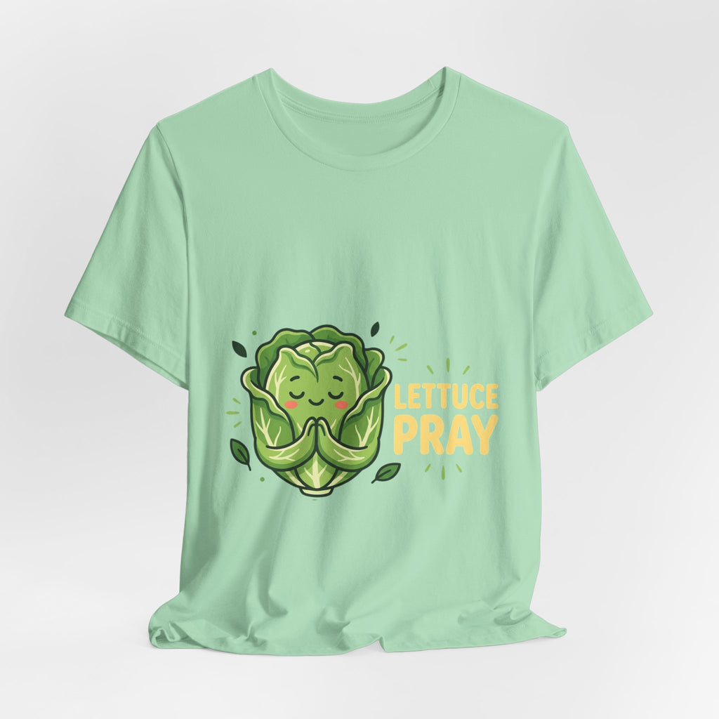 Lettuce Pray T-Shirt — Cute Praying Lettuce Graphic Tee