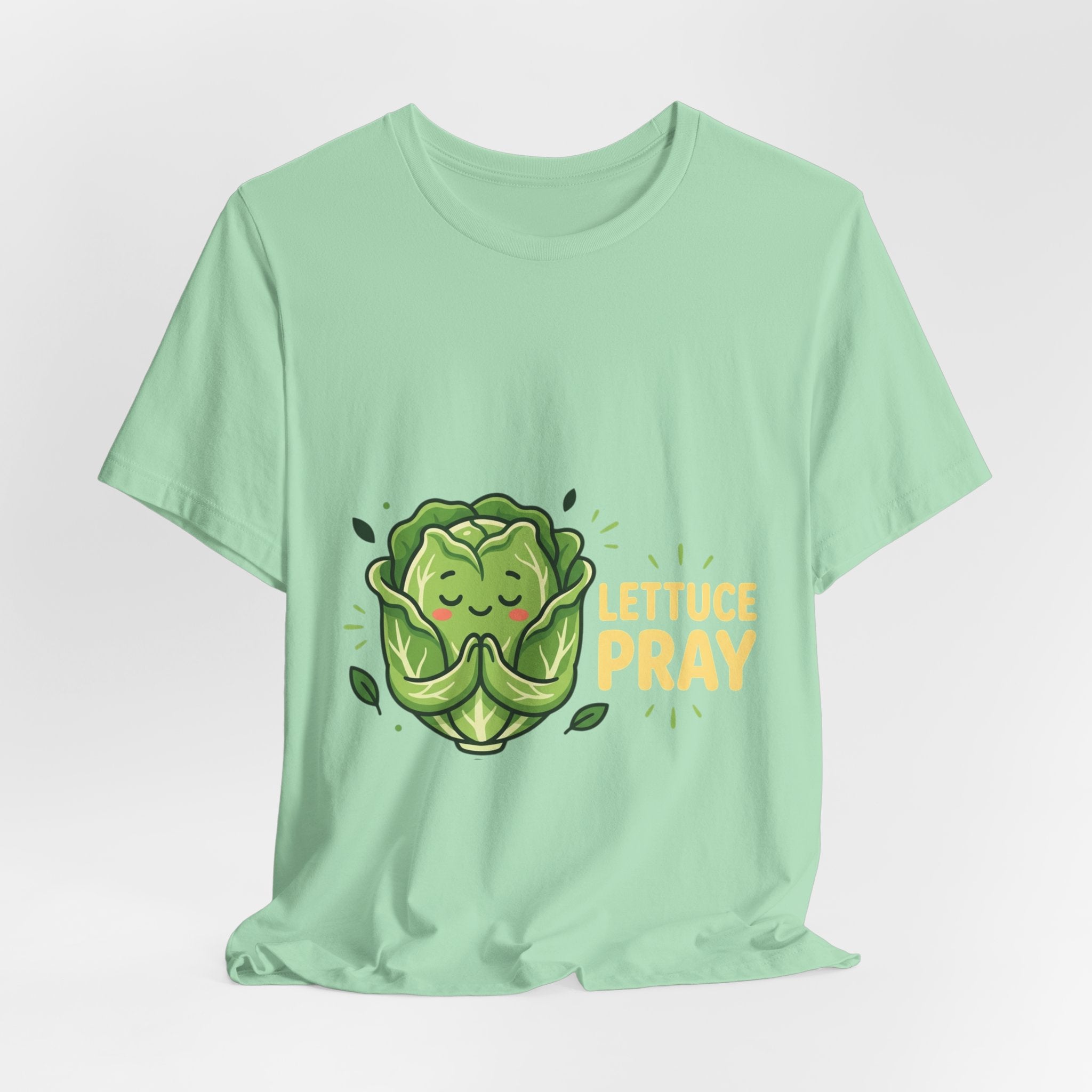 Lettuce Pray T-Shirt — Cute Praying Lettuce Graphic Tee