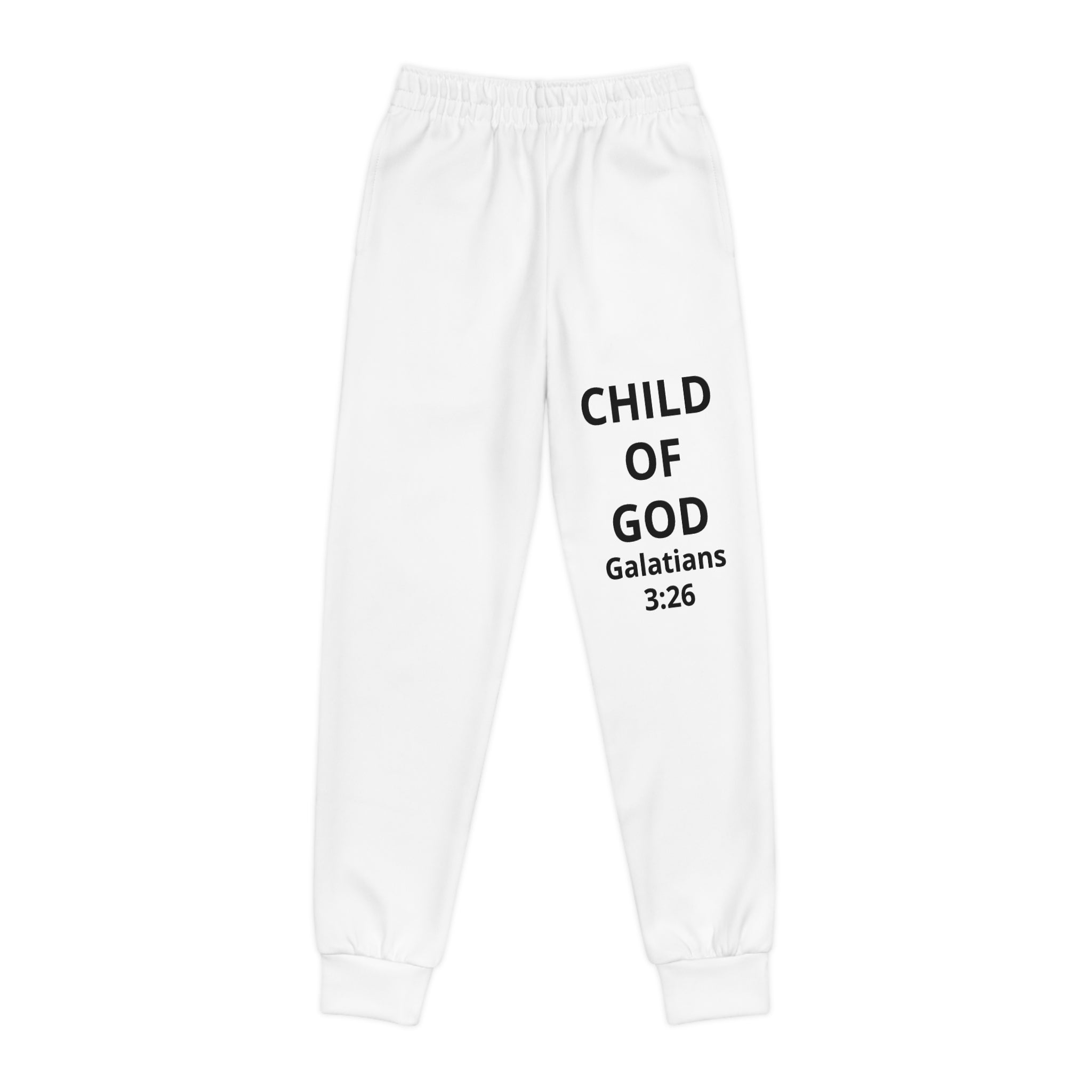 Youth Joggers — "Child of God" Scripture Sweatpants (Galatians 3:26)