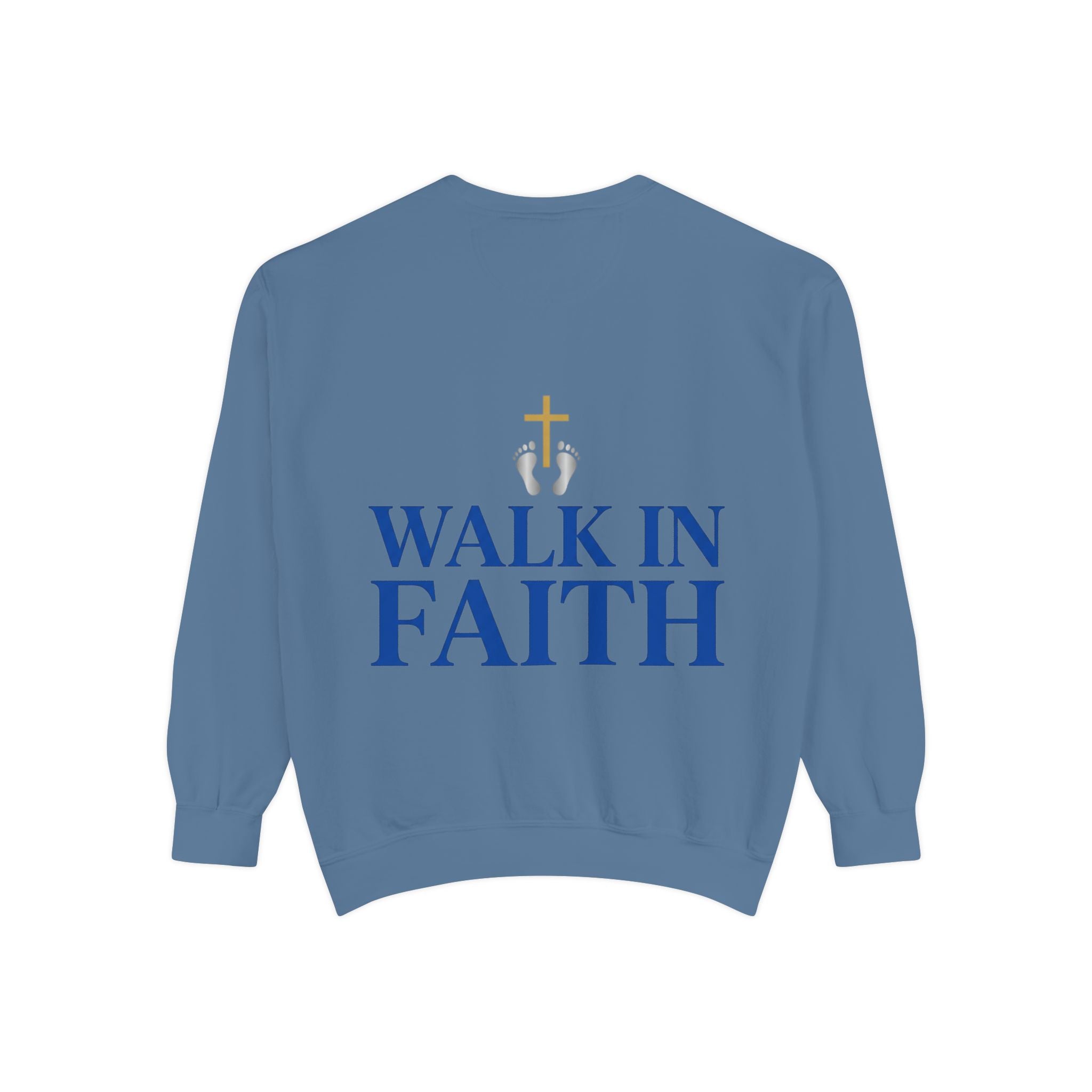 Walk in Faith Sweatshirt — Christian Cross Inspirational Crewneck