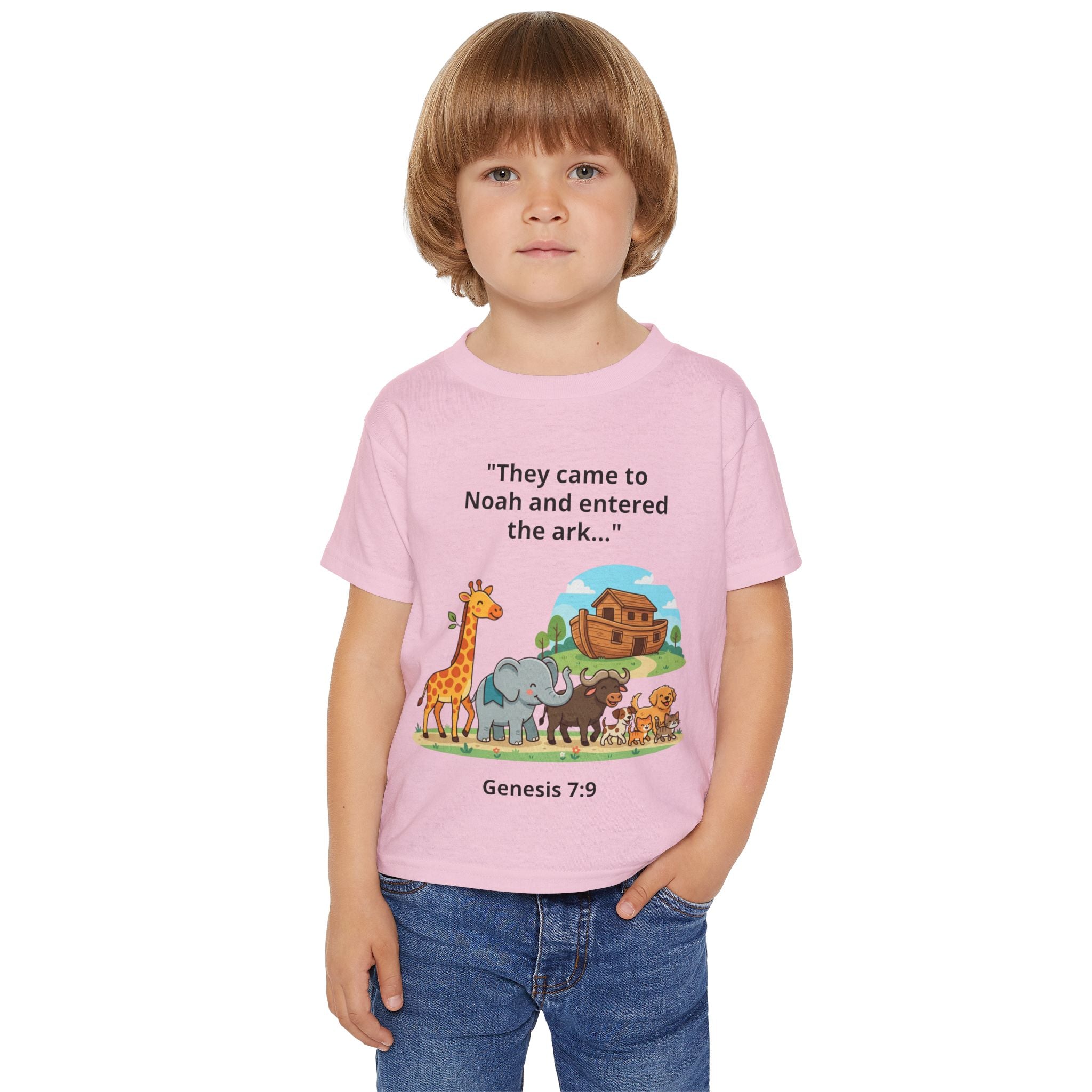 Noah’s Ark Toddler T-Shirt – "They came to Noah and entered the ark..." (Genesis 7:9)