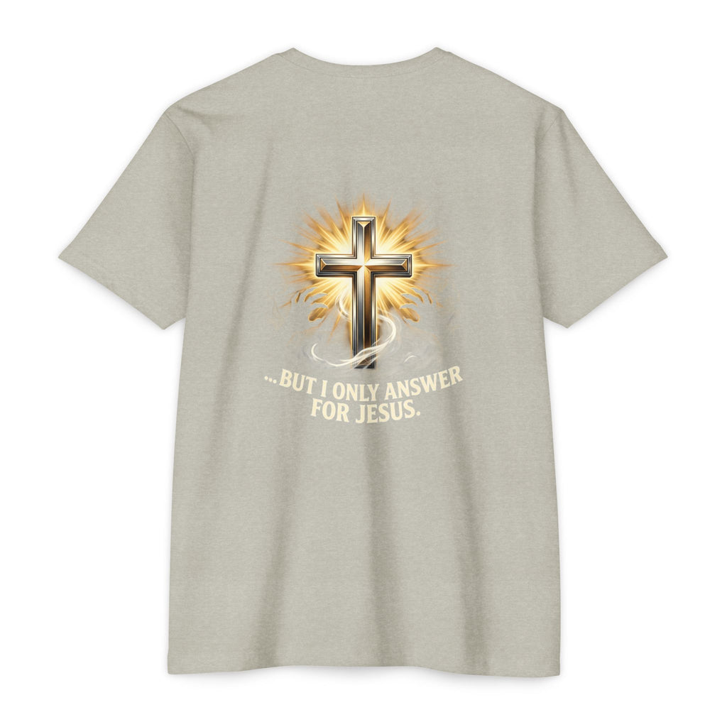 Christian Cross T-Shirt — "The Devil Can Knock All Day... But I Only Answer For Jesus"