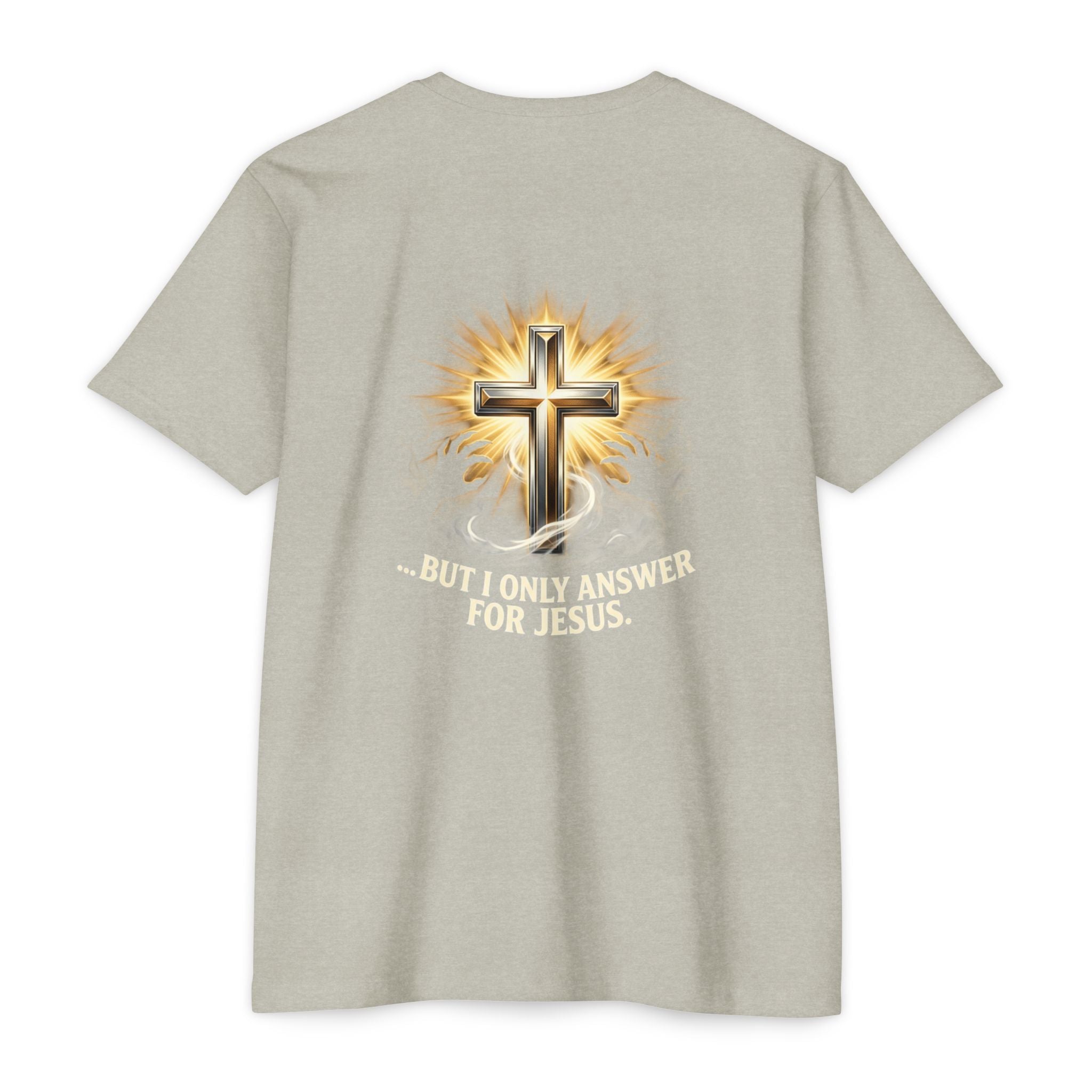 Christian Cross T-Shirt — "The Devil Can Knock All Day... But I Only Answer For Jesus"