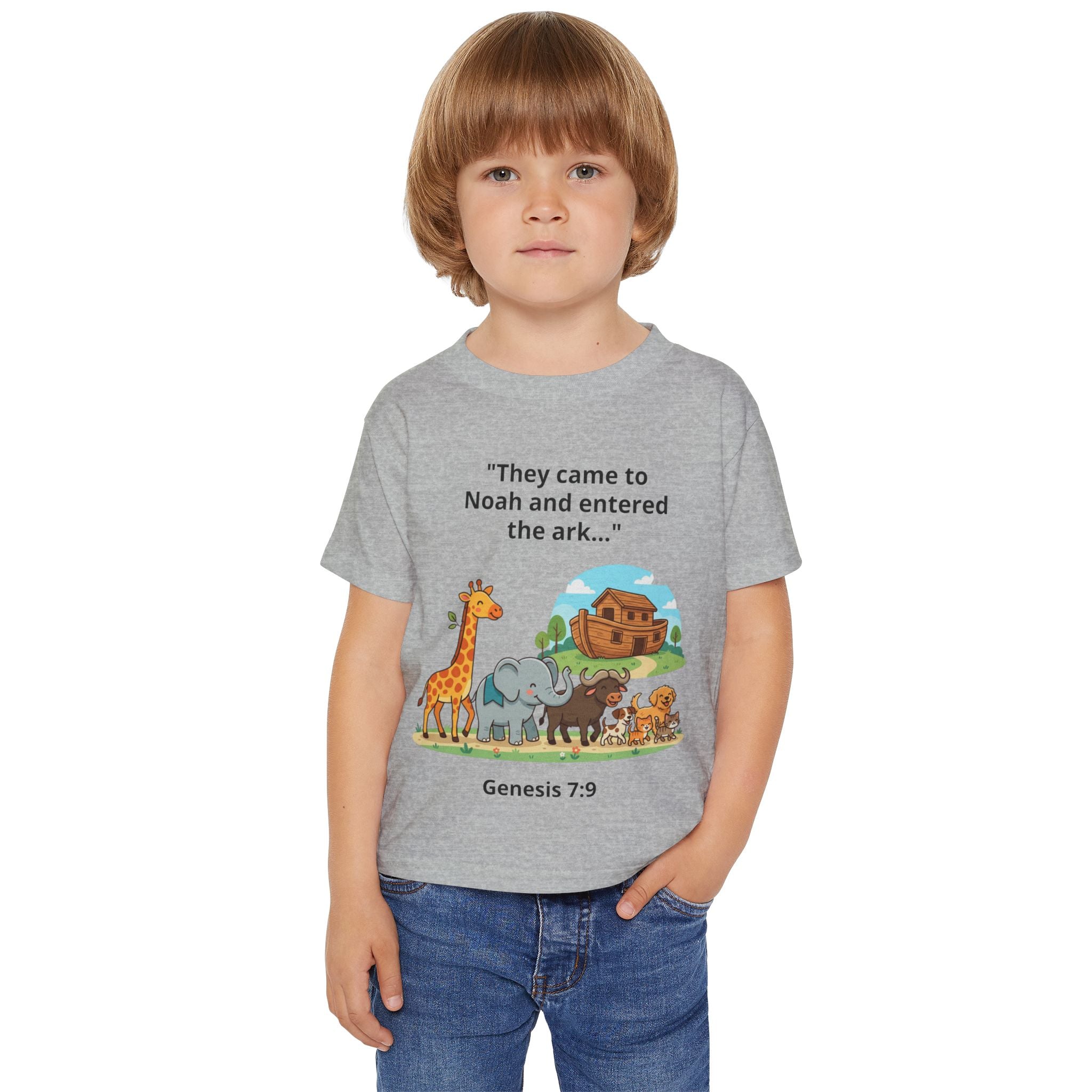 Noah’s Ark Toddler T-Shirt – "They came to Noah and entered the ark..." (Genesis 7:9)