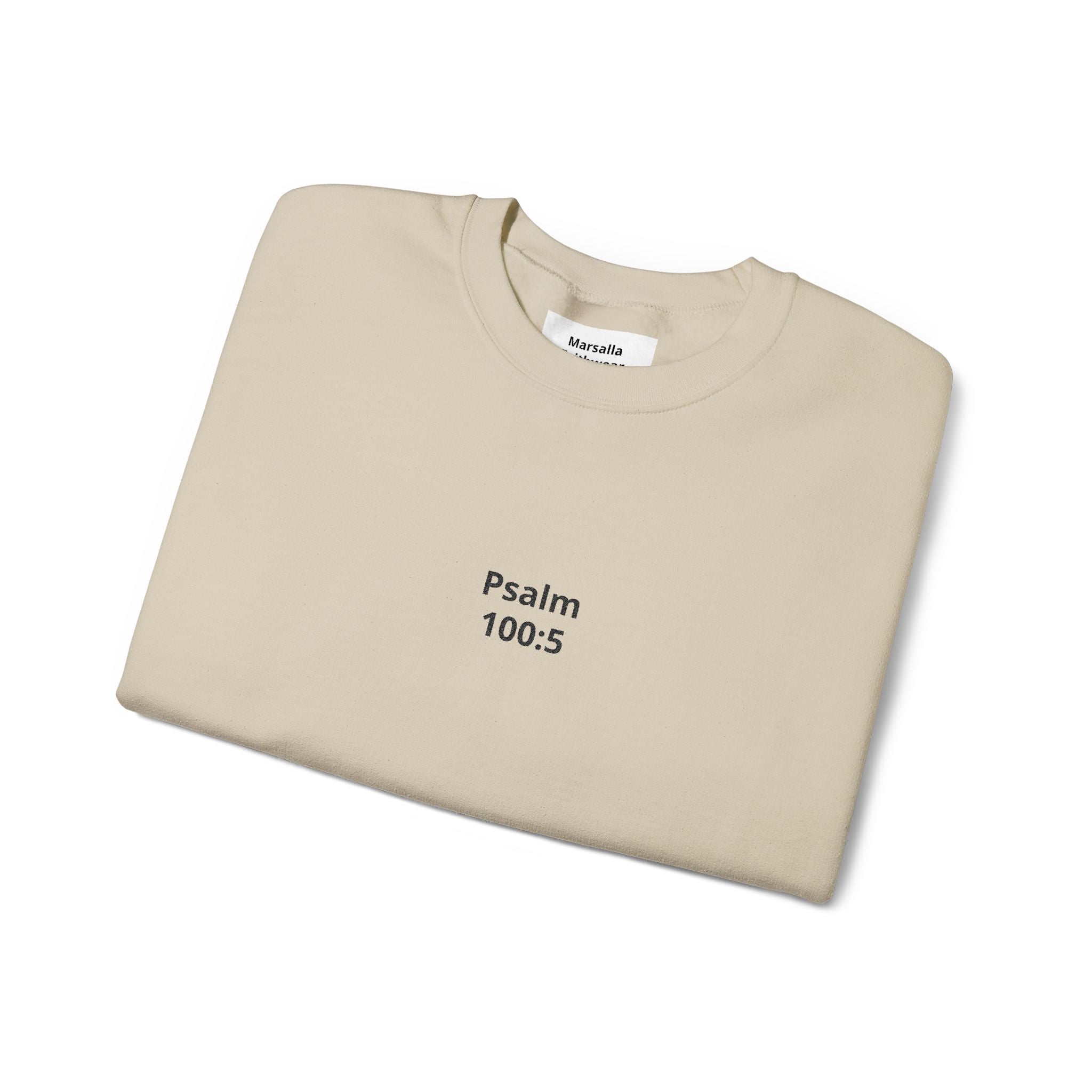 Psalm 100:5 Minimalist Crewneck Sweatshirt — Christian Scripture Sweatshirt