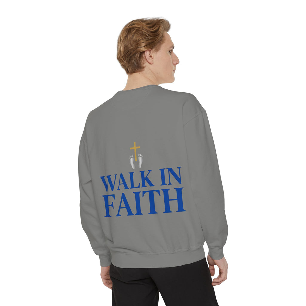 Walk in Faith Sweatshirt — Christian Cross Inspirational Crewneck